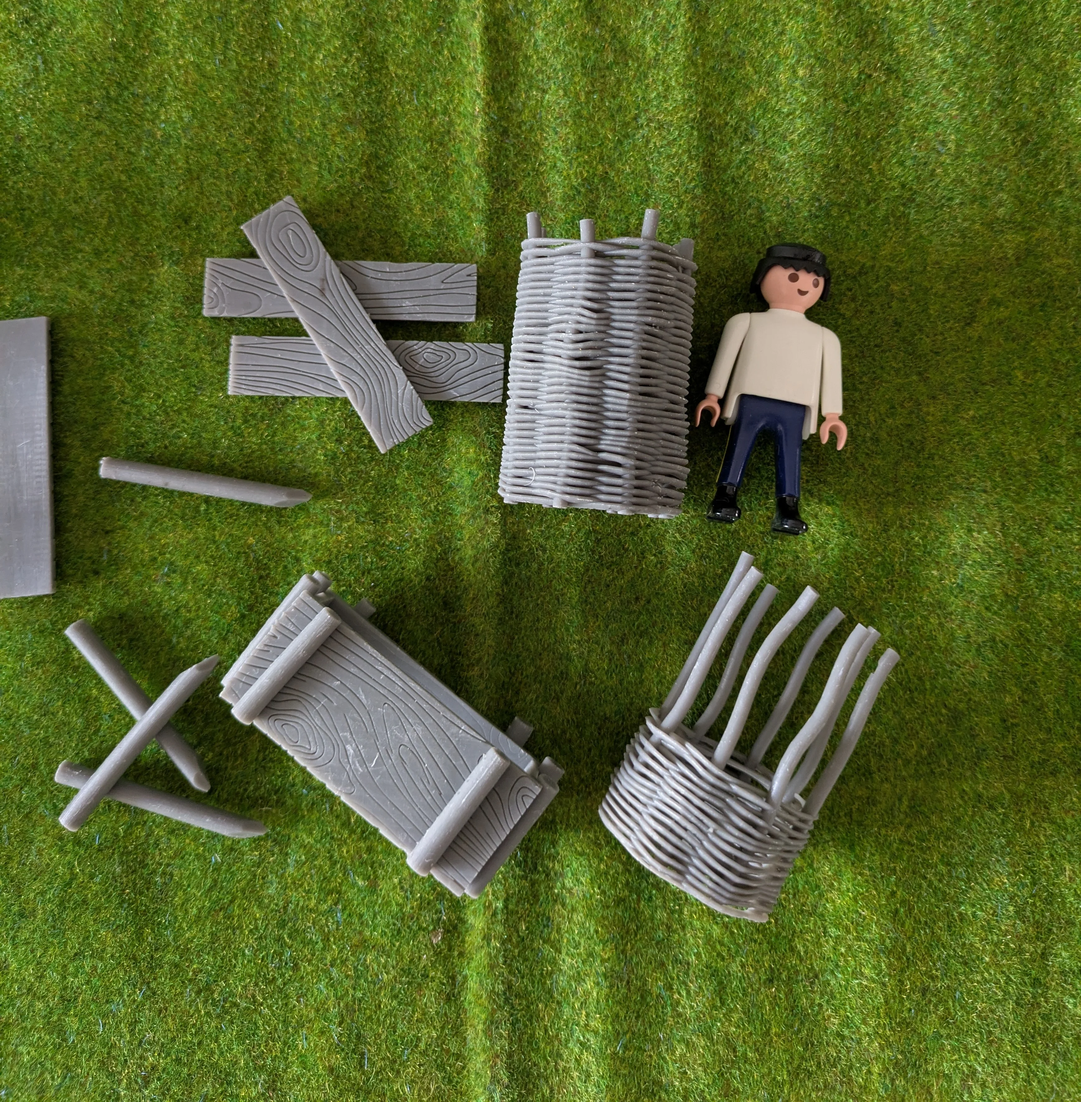 Custom Playmobil ACW  3D -  1 construction de rempart- fortification - redoute