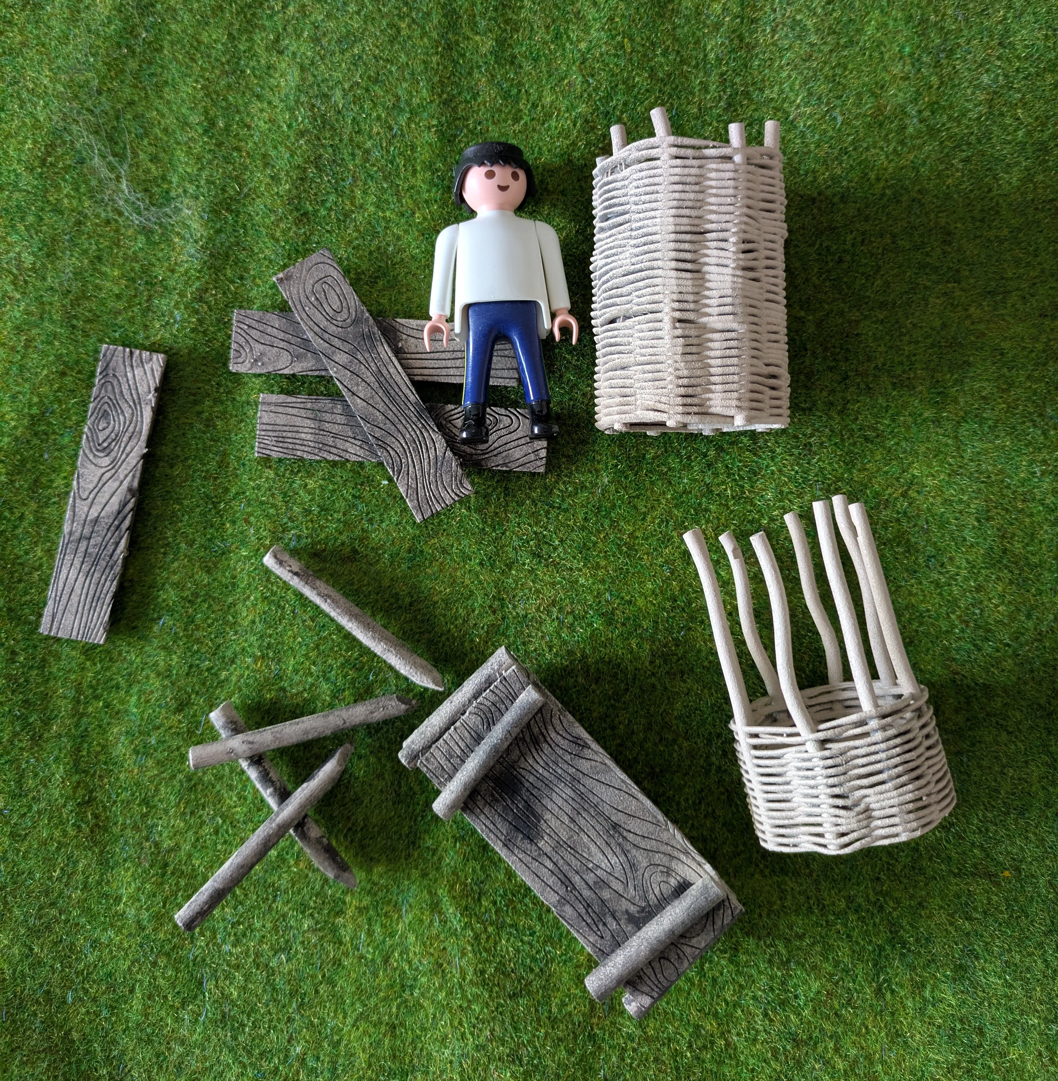 Custom Playmobil ACW  3D -  1 construction de rempart- fortification - redoute