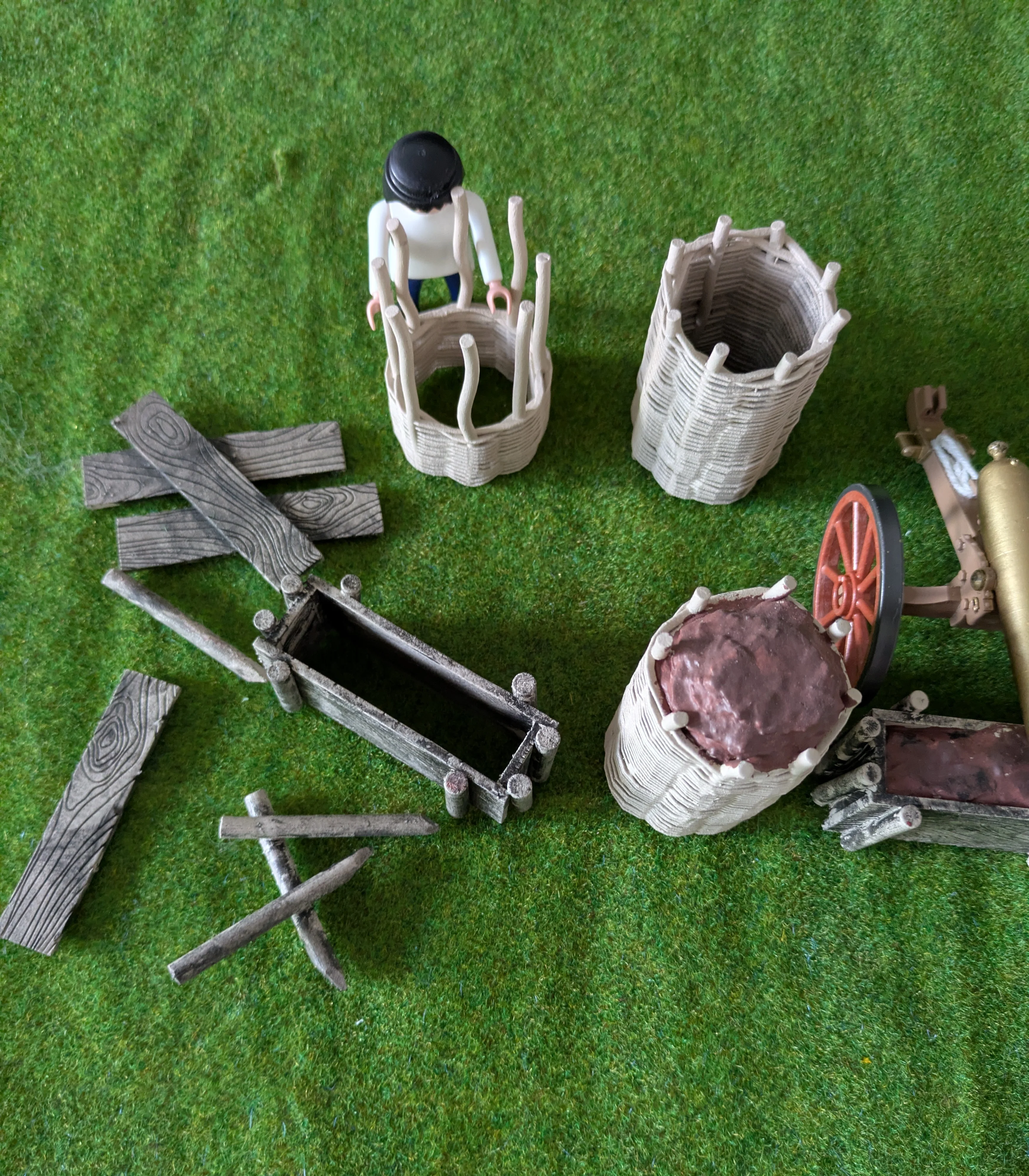 Custom Playmobil ACW  3D -  1 construction de rempart- fortification - redoute