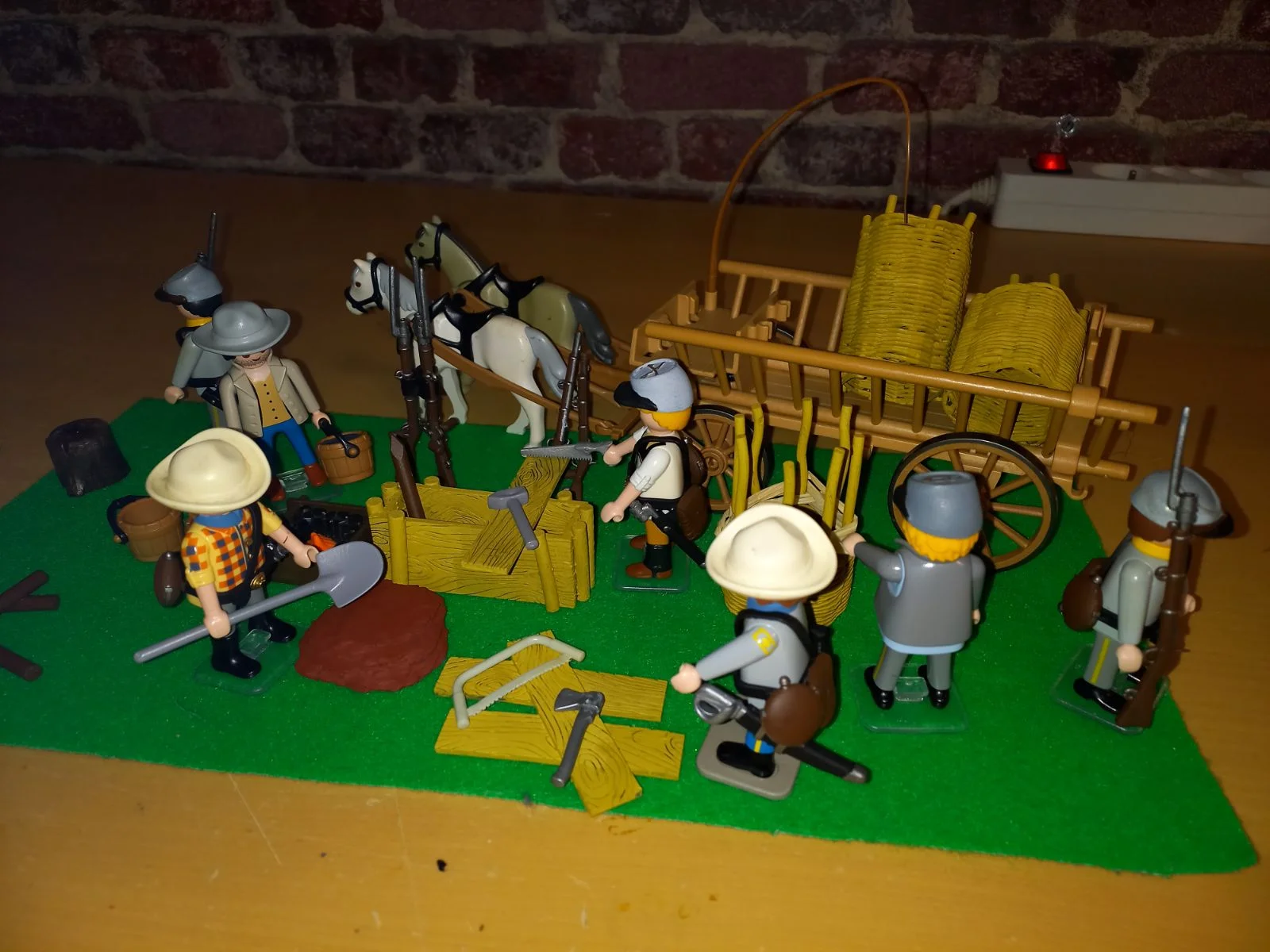 Custom Playmobil ACW  3D -  1 construction de rempart- fortification - redoute