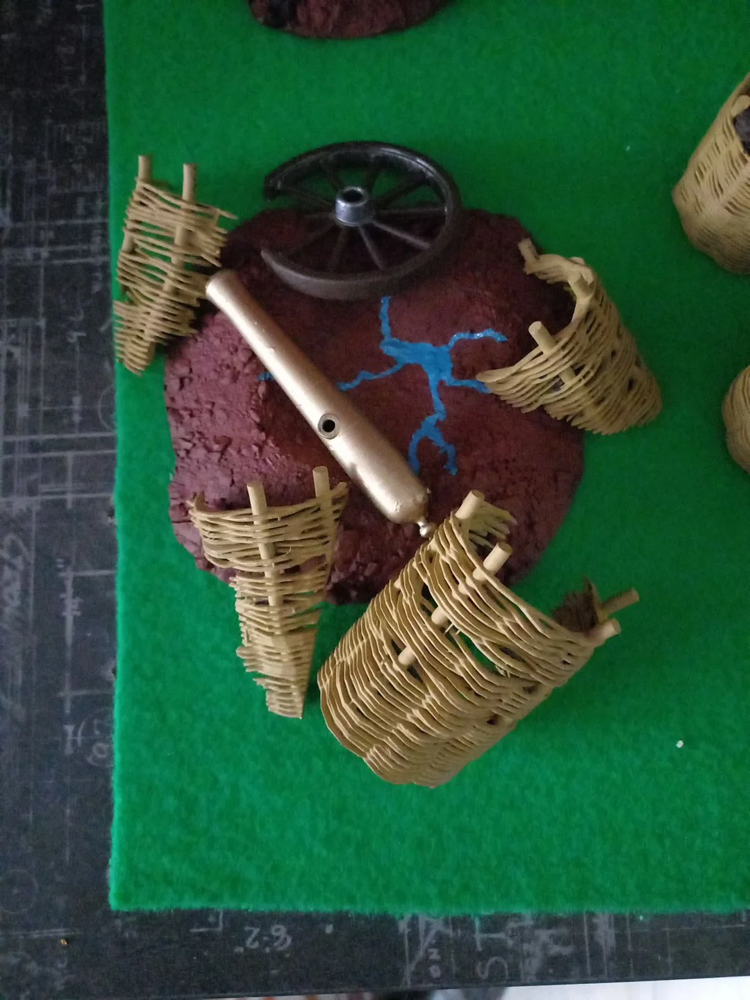 Custom Playmobil ACW en 3D - 1 fortification détruite - rempart - redoute