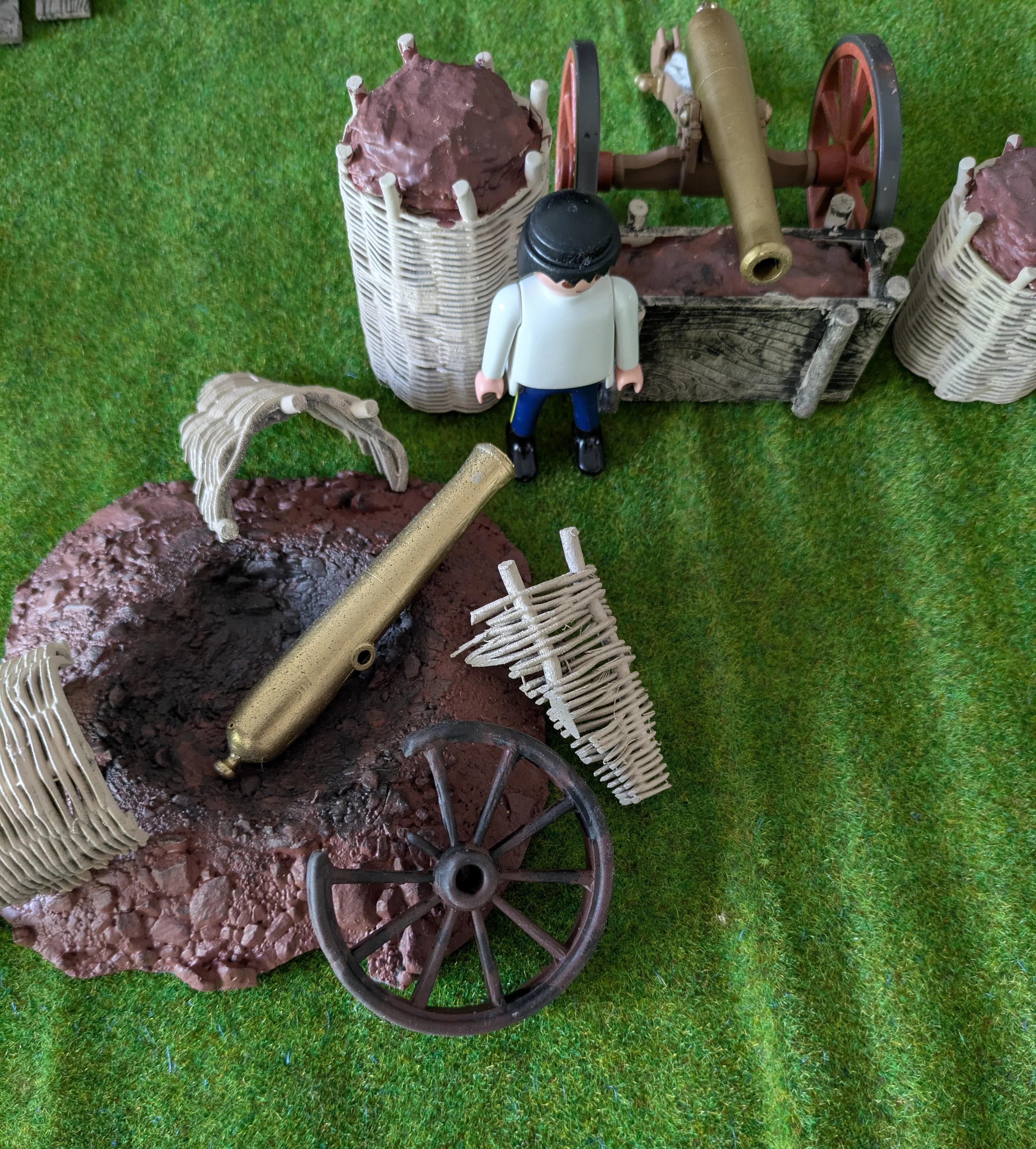 Custom Playmobil ACW en 3D - 1 fortification détruite - rempart - redoute