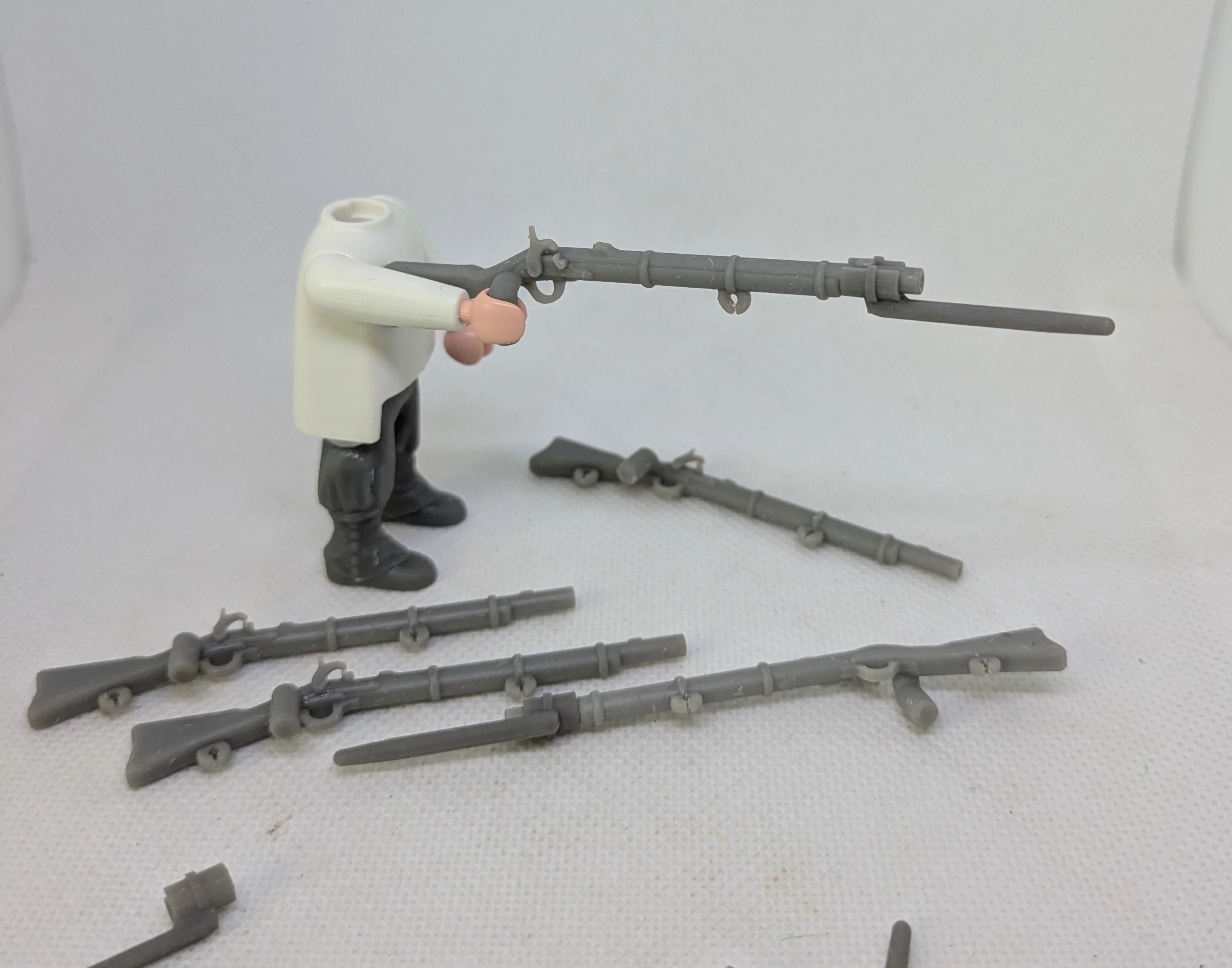 Custom Playmobil ACW en impression 3D - Lot 5 fusils Springfield + baïonnettes