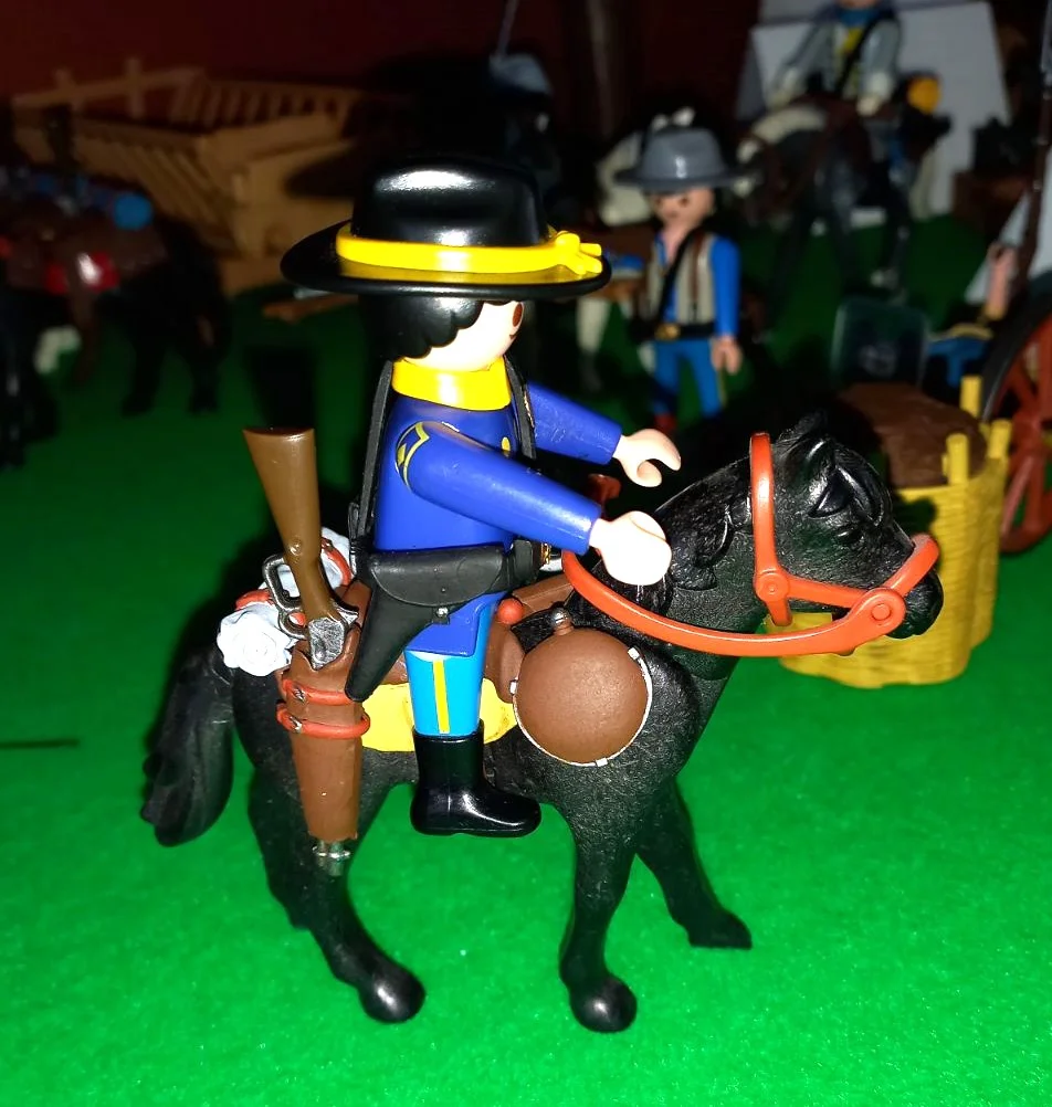 Custom Playmobil ACW en impression 3D - Nordiste soldat cavalerie - harnais 10