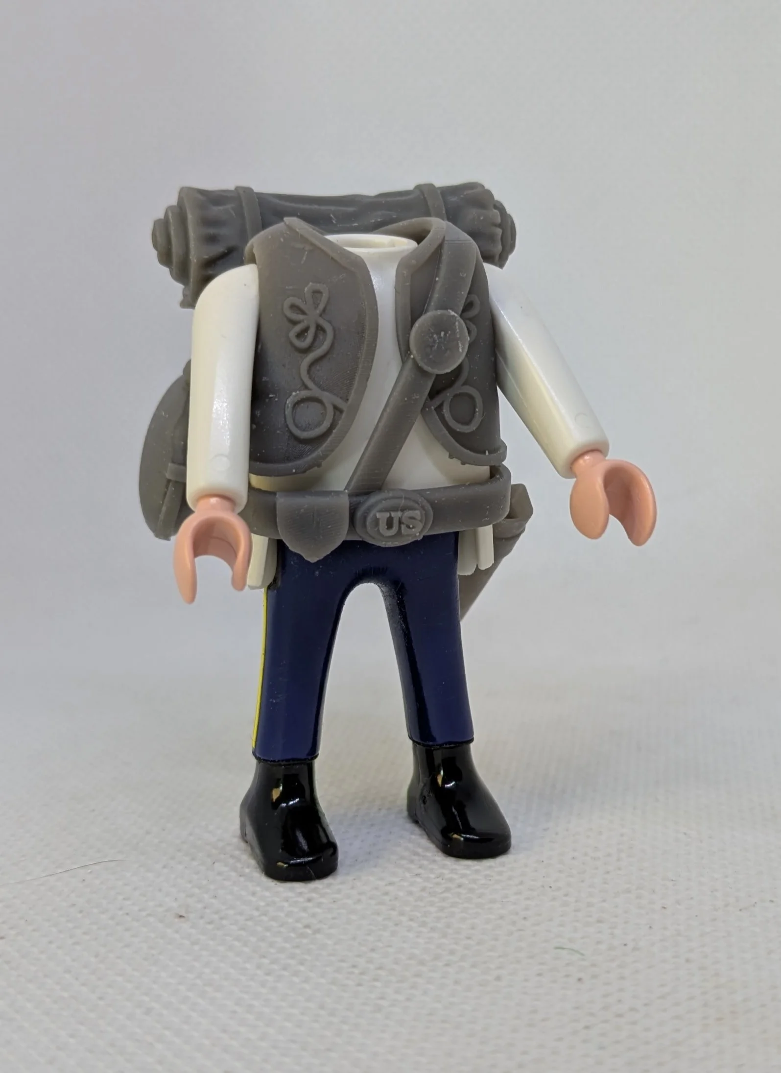 Custom Playmobil ACW en impression 3D - Nordiste soldat Zouave - harnais 35