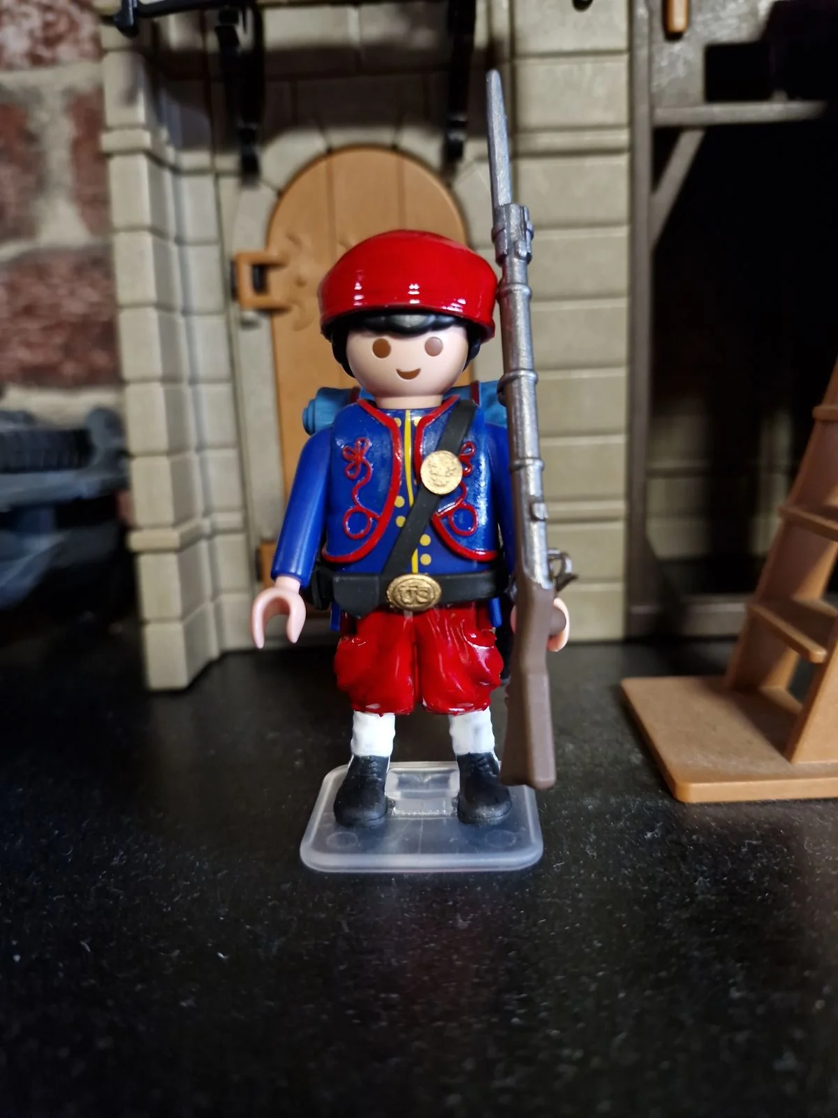 Custom Playmobil ACW en impression 3D - Nordiste soldat Zouave - harnais 35