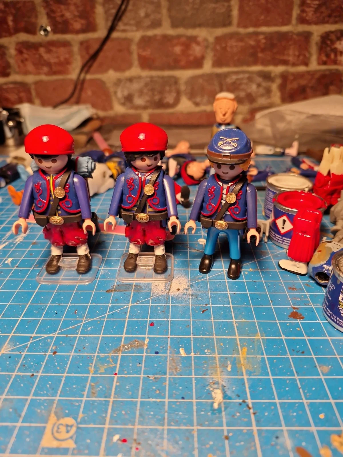Custom Playmobil ACW en impression 3D - Nordiste soldat Zouave - harnais 35
