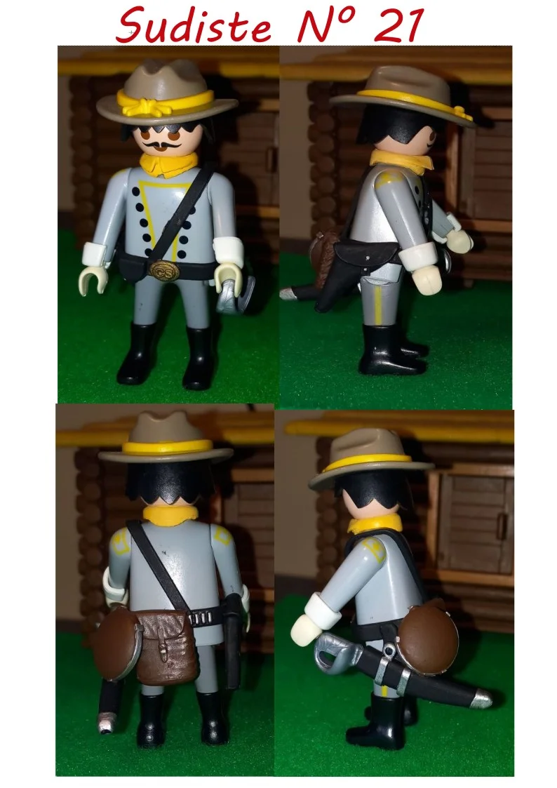 Custom Playmobil ACW en impression 3D - Sudiste soldat - harnais 21