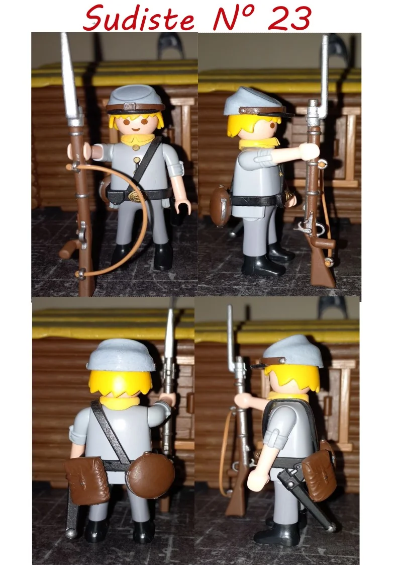 Custom Playmobil ACW en impression 3D - Sudiste soldat - harnais 23