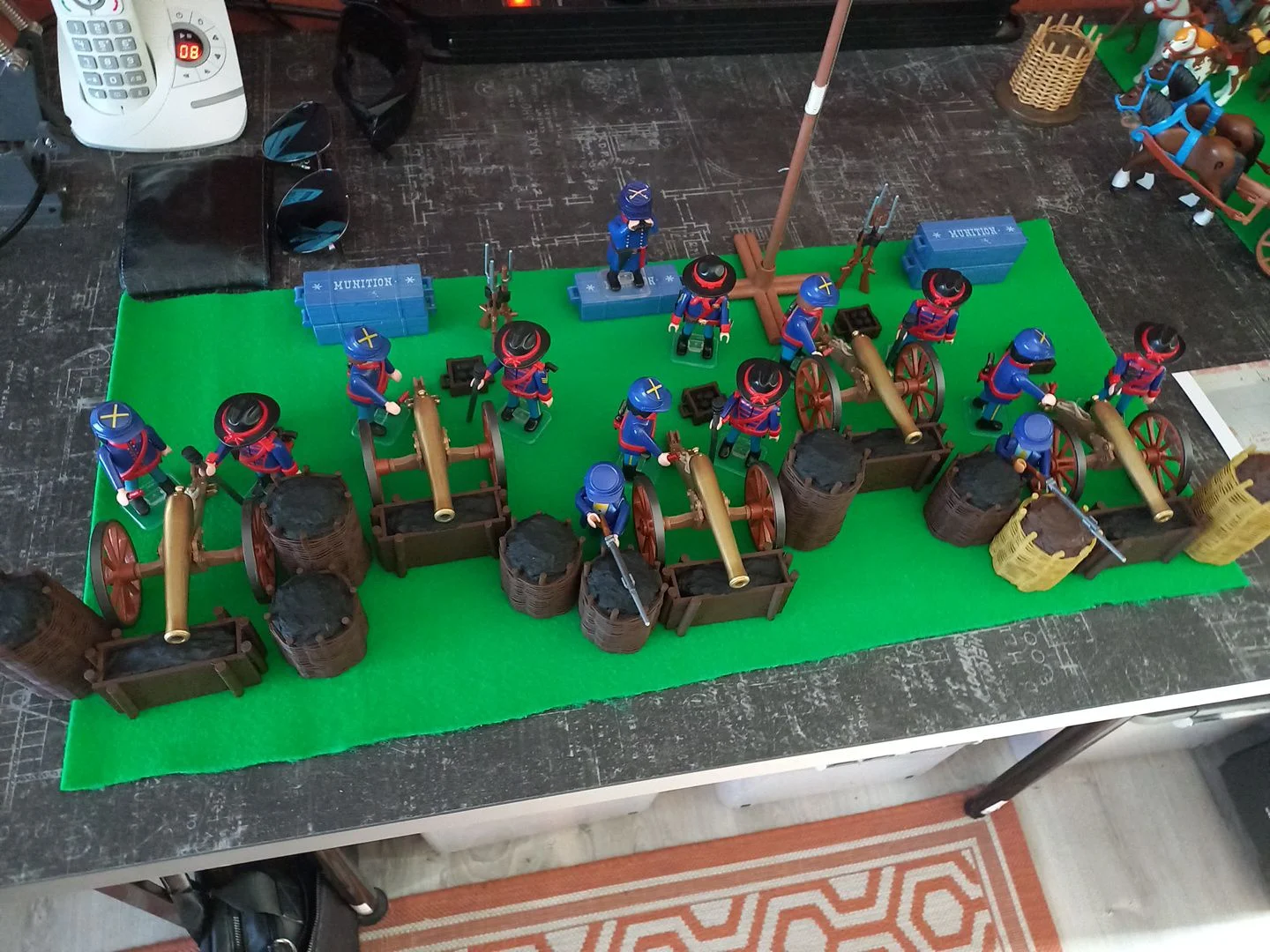 Custom Playmobil ACW impression 3D - 1 rempart canon - redoute - fortification