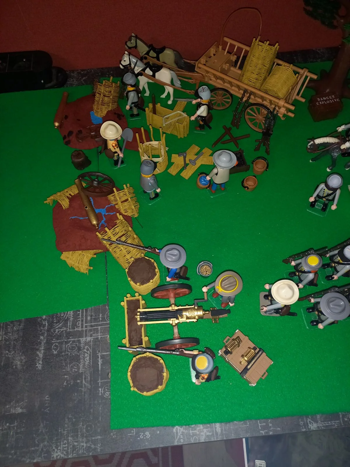 Custom Playmobil ACW impression 3D - 1 rempart canon - redoute - fortification