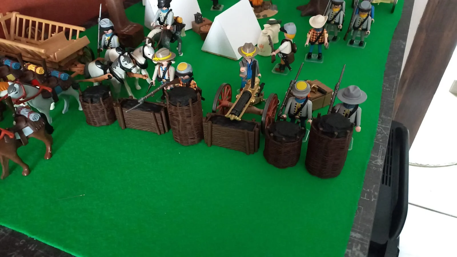 Custom Playmobil ACW impression 3D - 1 rempart canon - redoute - fortification