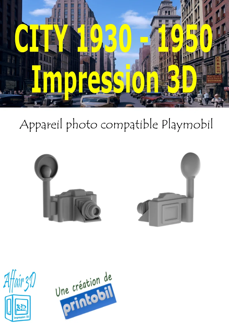 Custom Playmobil City 1930 - 1950 - Appareil Photo