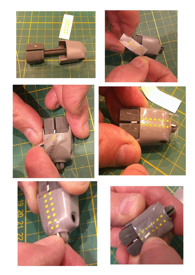 Custom Playmobil Décalcomanie adhésive - ACW - 1900 - plastron bouton gris N64