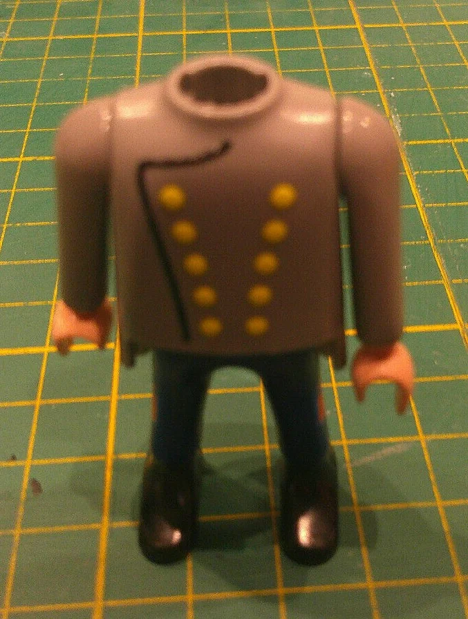 Custom Playmobil Décalcomanie adhésive - ACW - 1900 - plastron bouton jaune N60