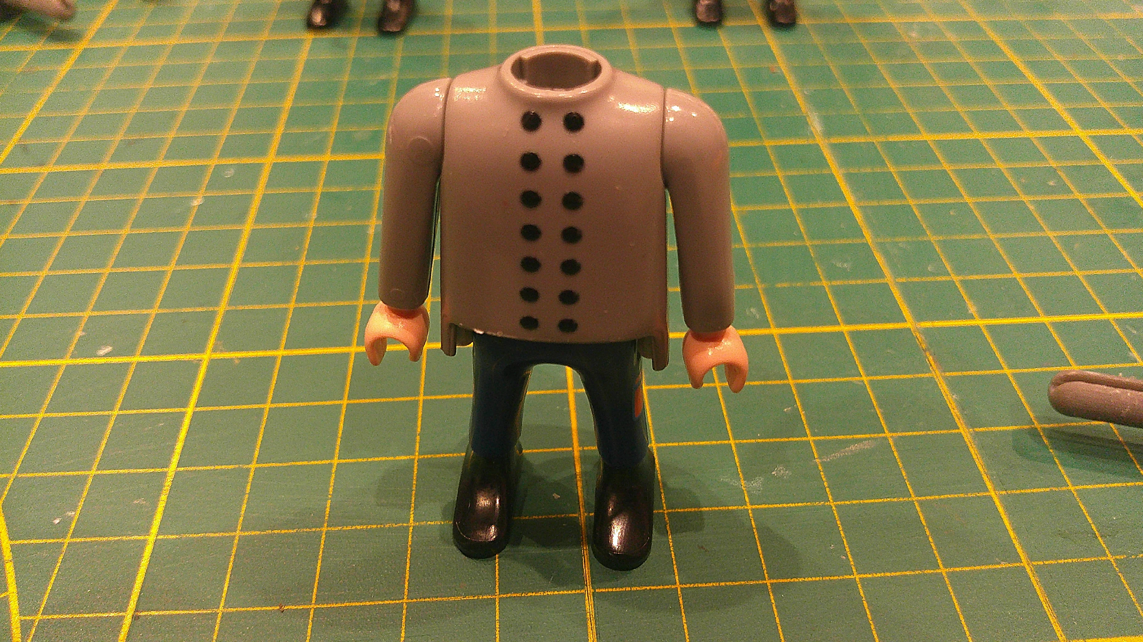 Custom Playmobil Décalcomanie adhésive - ACW - 1900 - plastron bouton noir N51