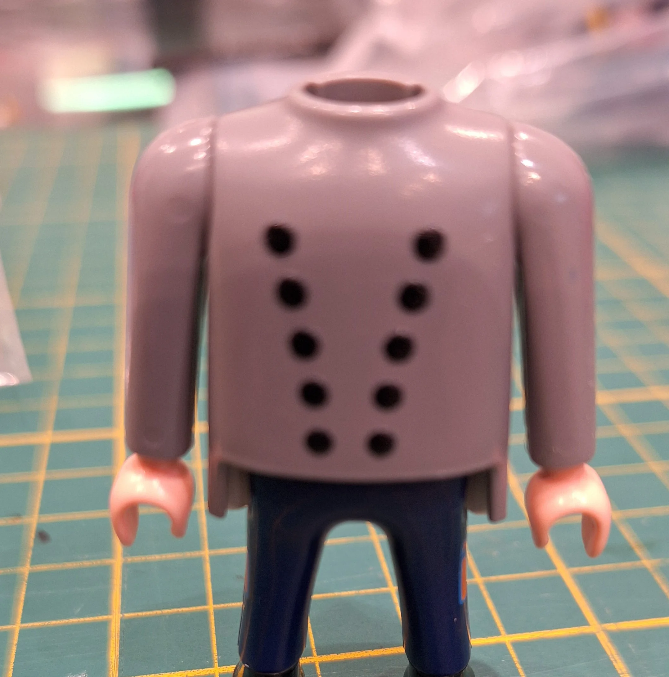 Custom Playmobil Décalcomanie adhésive - ACW - 1900 - plastron bouton noir N91