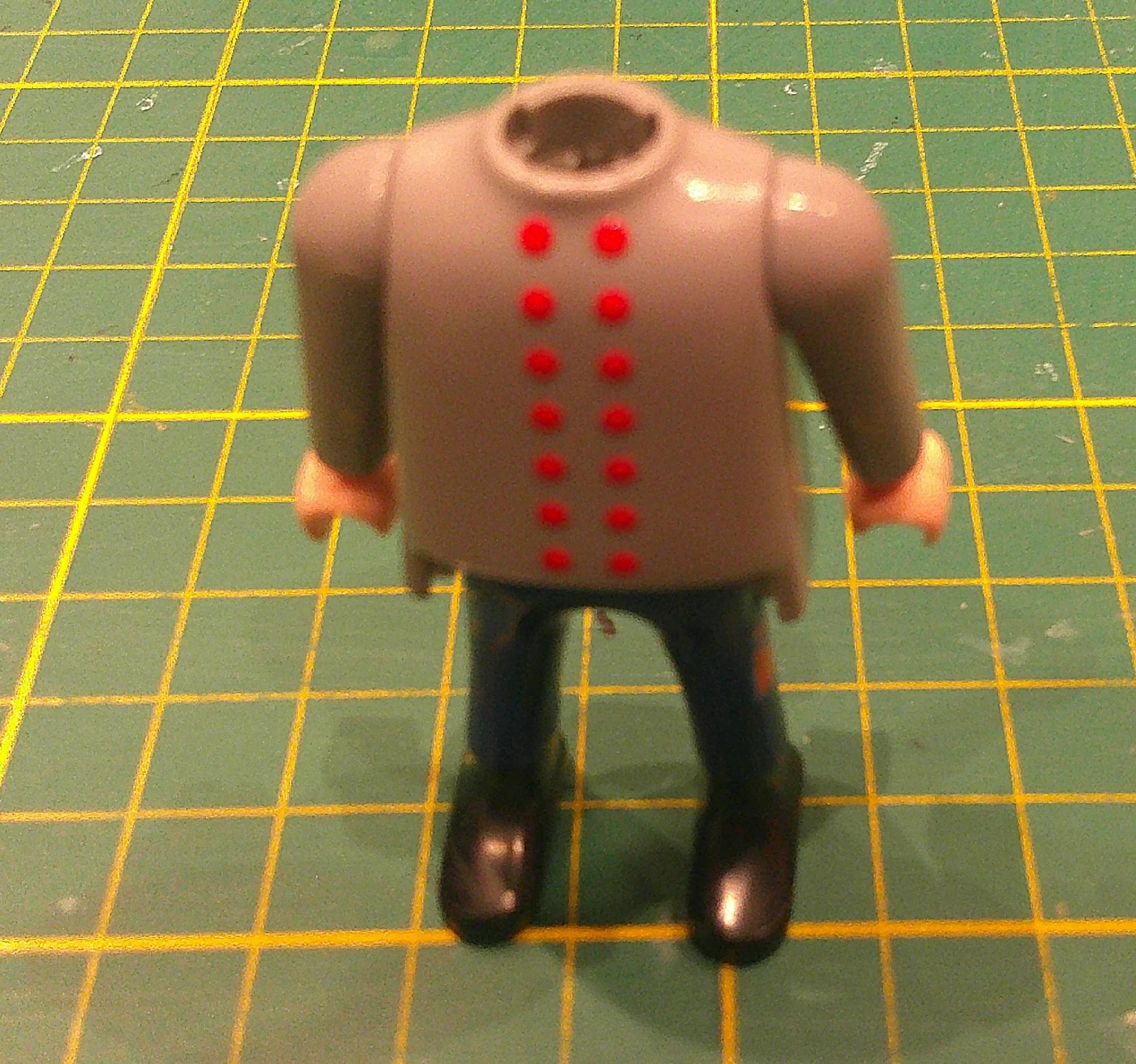 Custom Playmobil Décalcomanie adhésive - ACW - 1900 - plastron bouton rouge N52