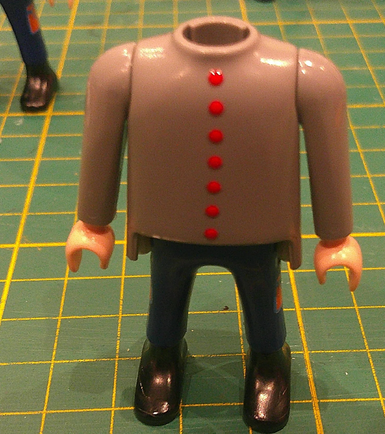 Custom Playmobil Décalcomanie adhésive - ACW - 1900 - plastron bouton rouge N82