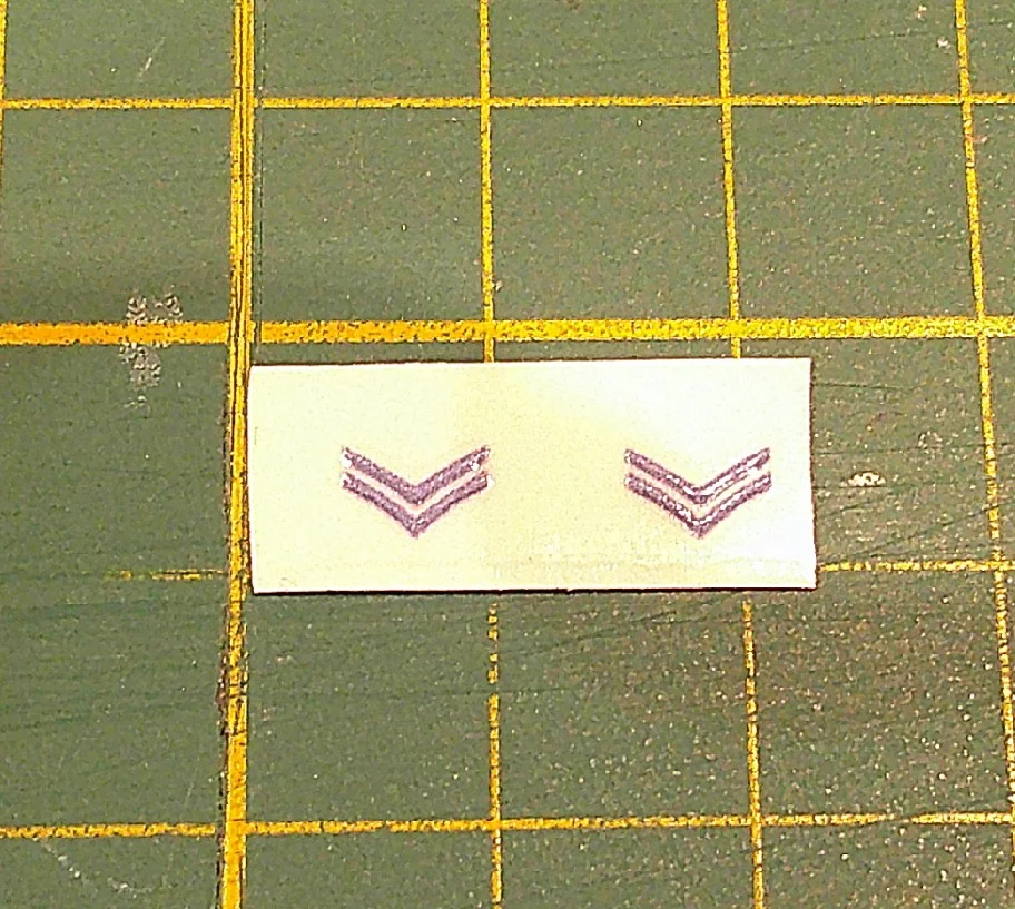 Custom Playmobil Décalcomanie adhésive - ACW - Galons bleu 008