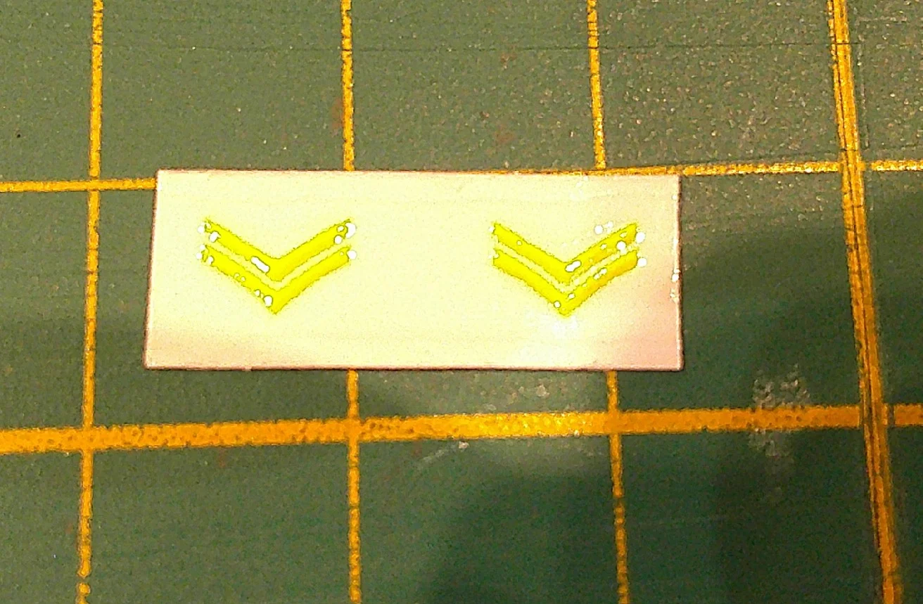 Custom Playmobil Décalcomanie adhésive - ACW - Galons jaune 002