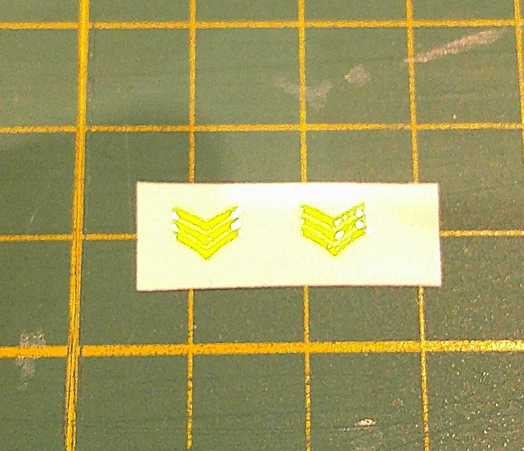 Custom Playmobil Décalcomanie adhésive - ACW - Galons jaune 003