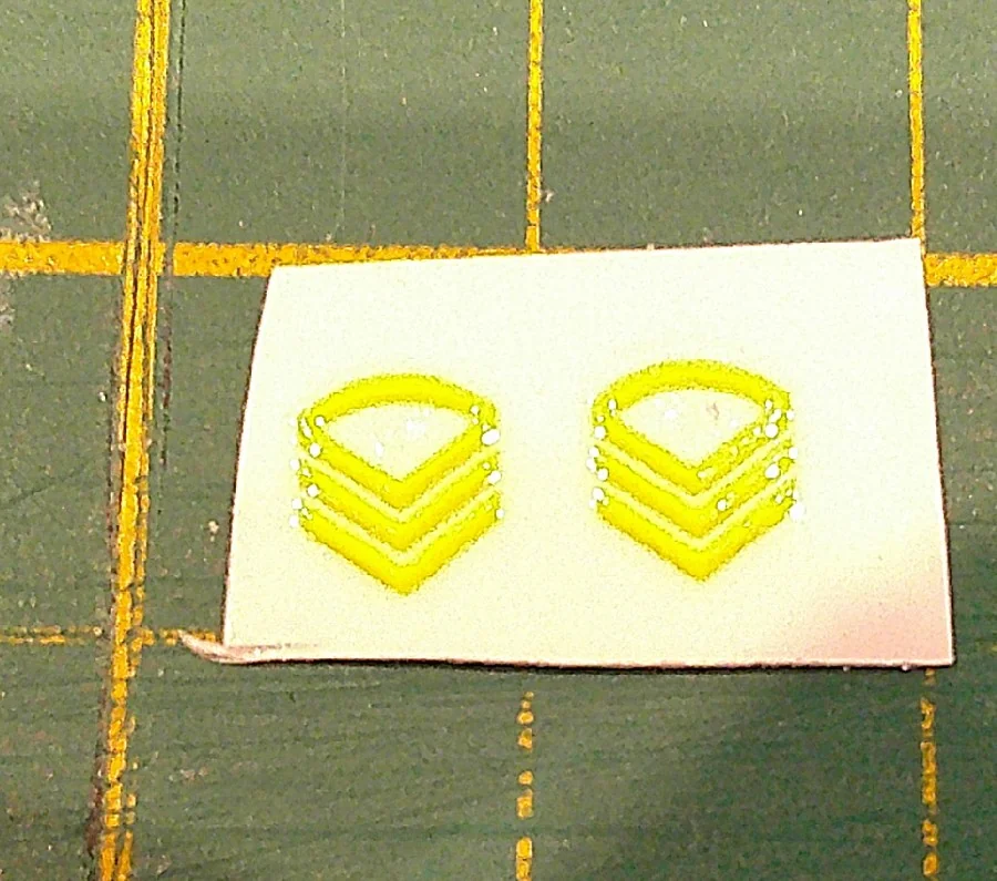 Custom Playmobil Décalcomanie adhésive - ACW - Galons jaune 010