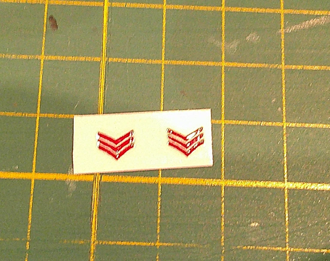 Custom Playmobil Décalcomanie adhésive - ACW - Galons rouge 006