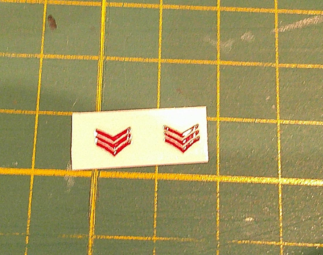 Custom Playmobil Décalcomanie adhésive - ACW - Galons rouge 006