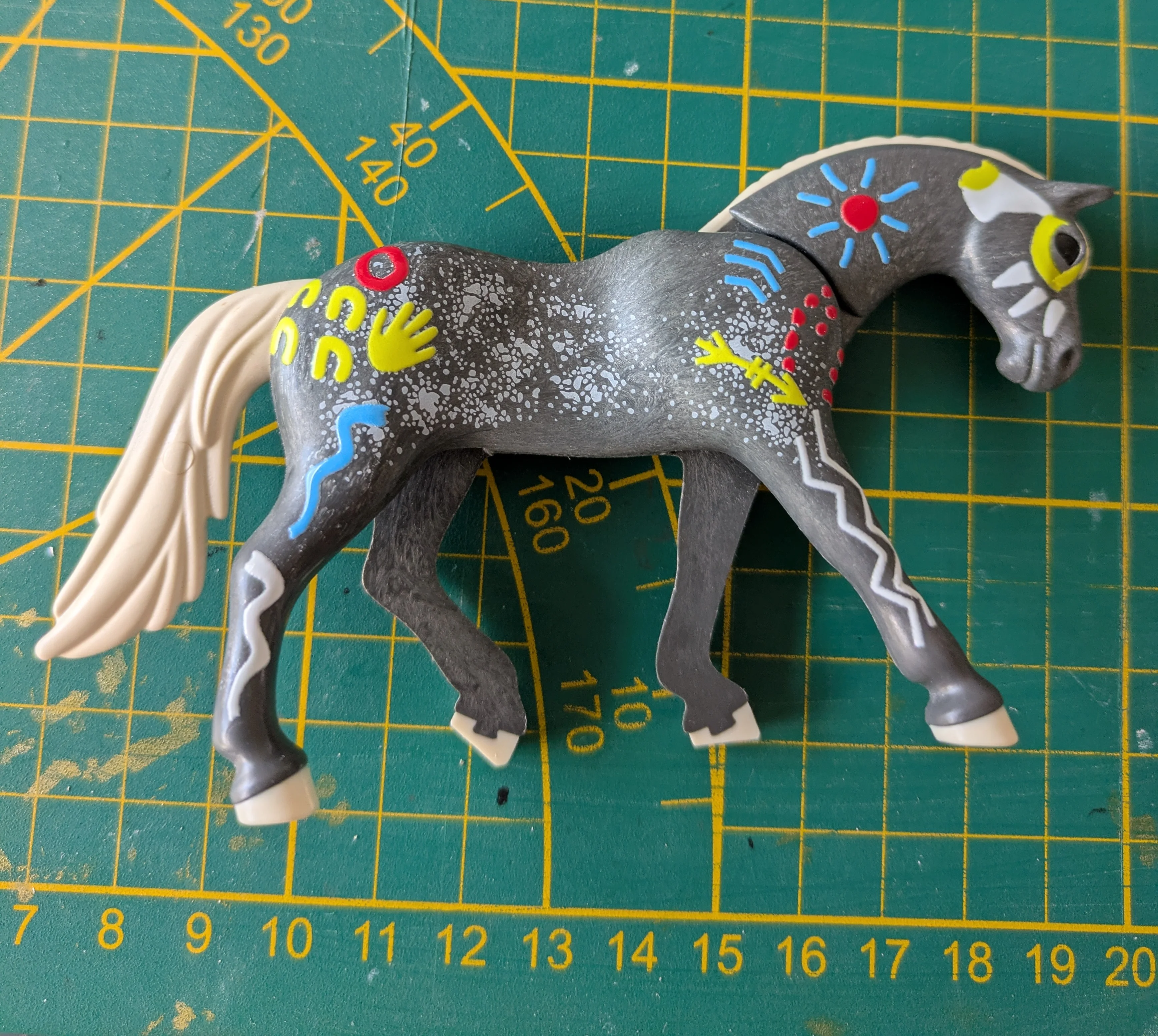 Custom Playmobil Décalcomanie adhésive - Indien- Western - cheval de guerre - A