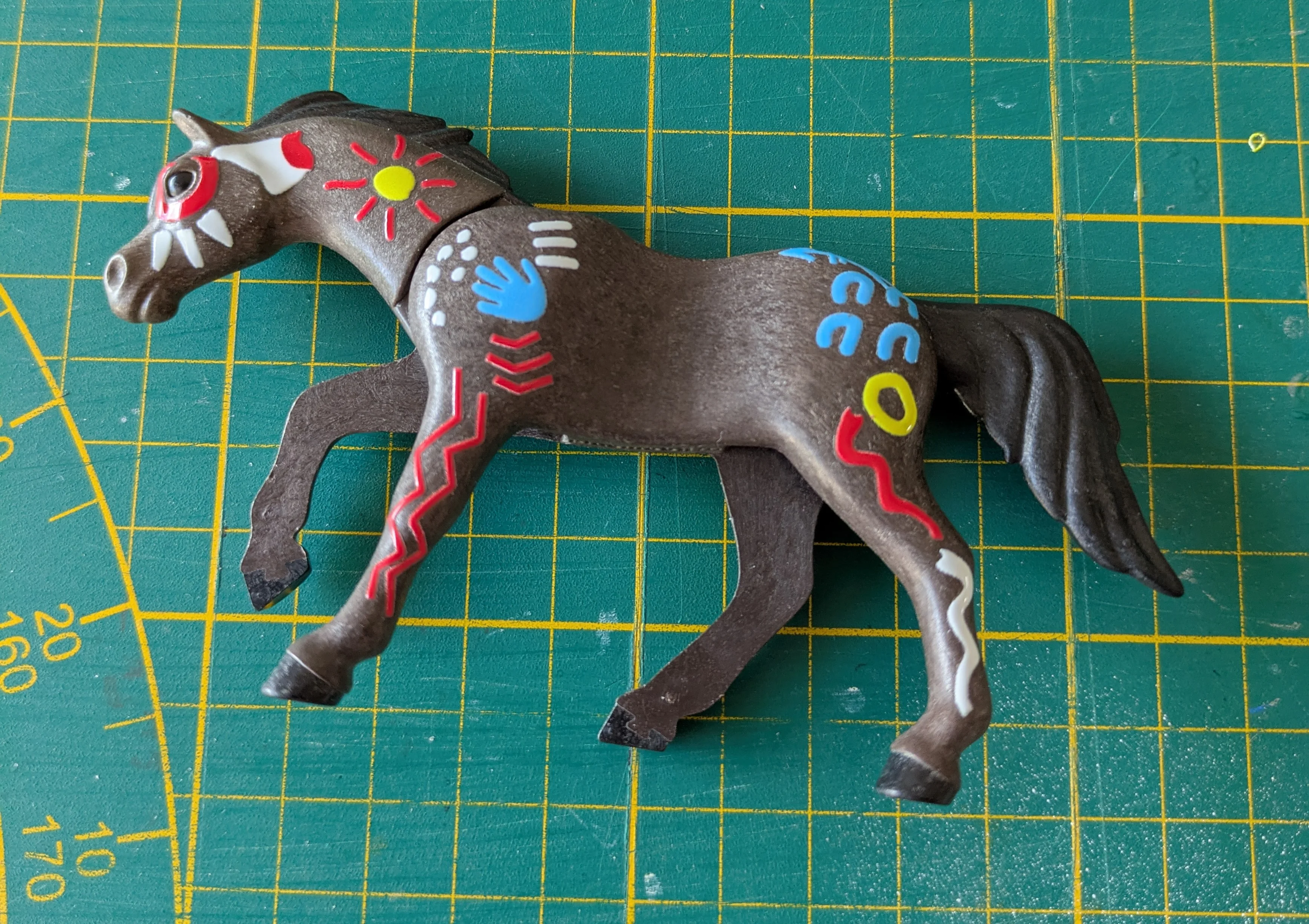 Custom Playmobil Décalcomanie adhésive - Indien- Western - cheval de guerre - B