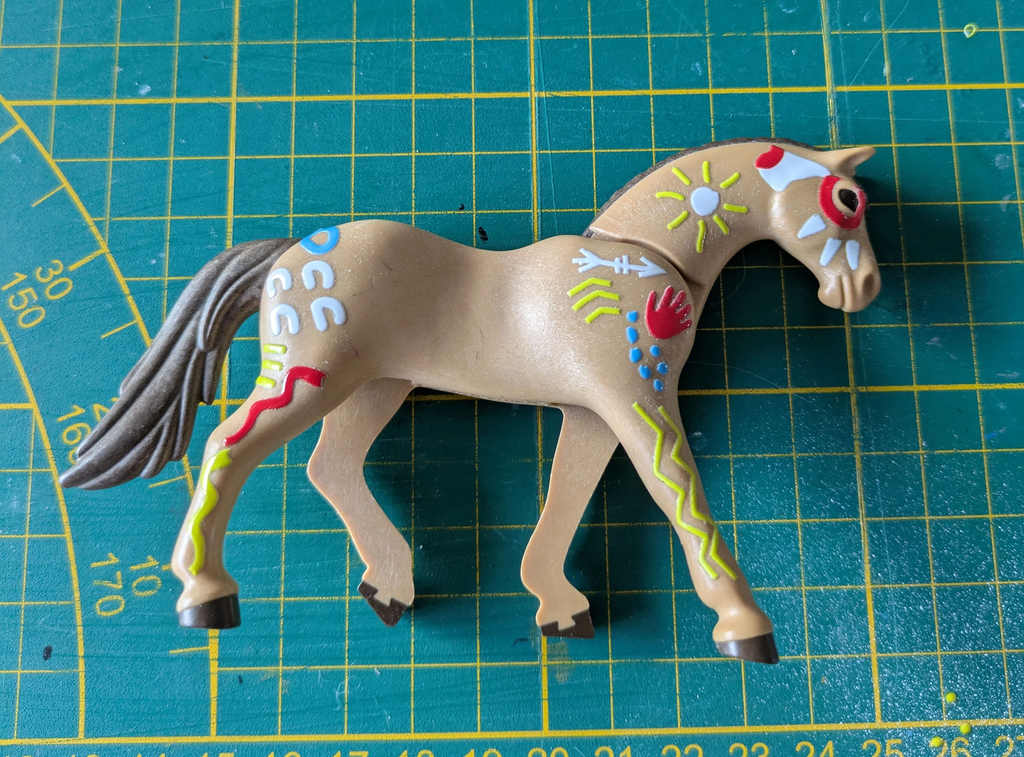 Custom Playmobil Décalcomanie adhésive - Indien- Western - cheval de guerre - C