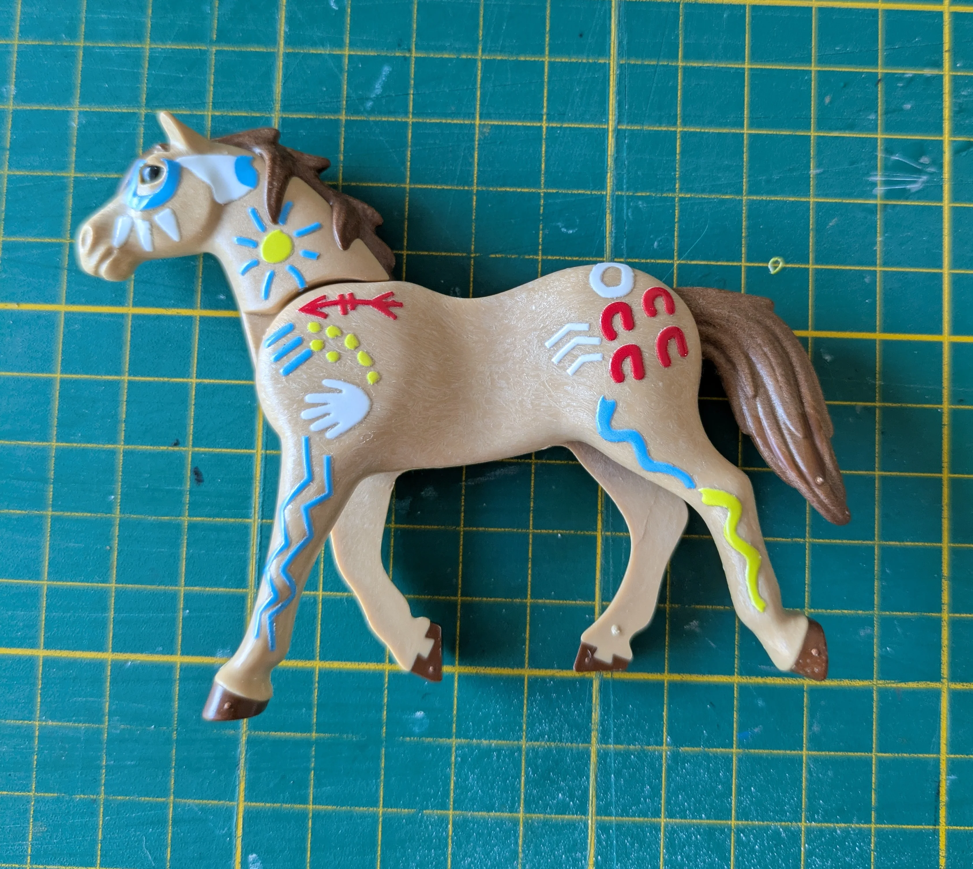 Custom Playmobil Décalcomanie adhésive - Indien- Western - cheval de guerre - D