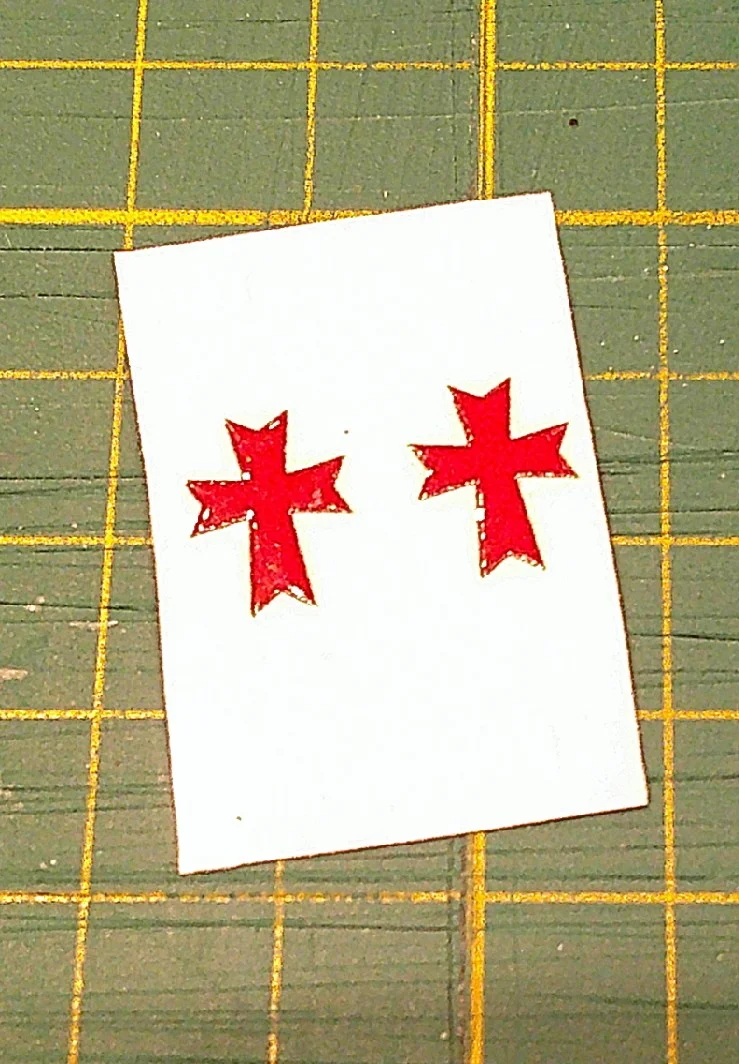 Custom Playmobil Décalcomanie adhésive - Plastron Templiers N 201