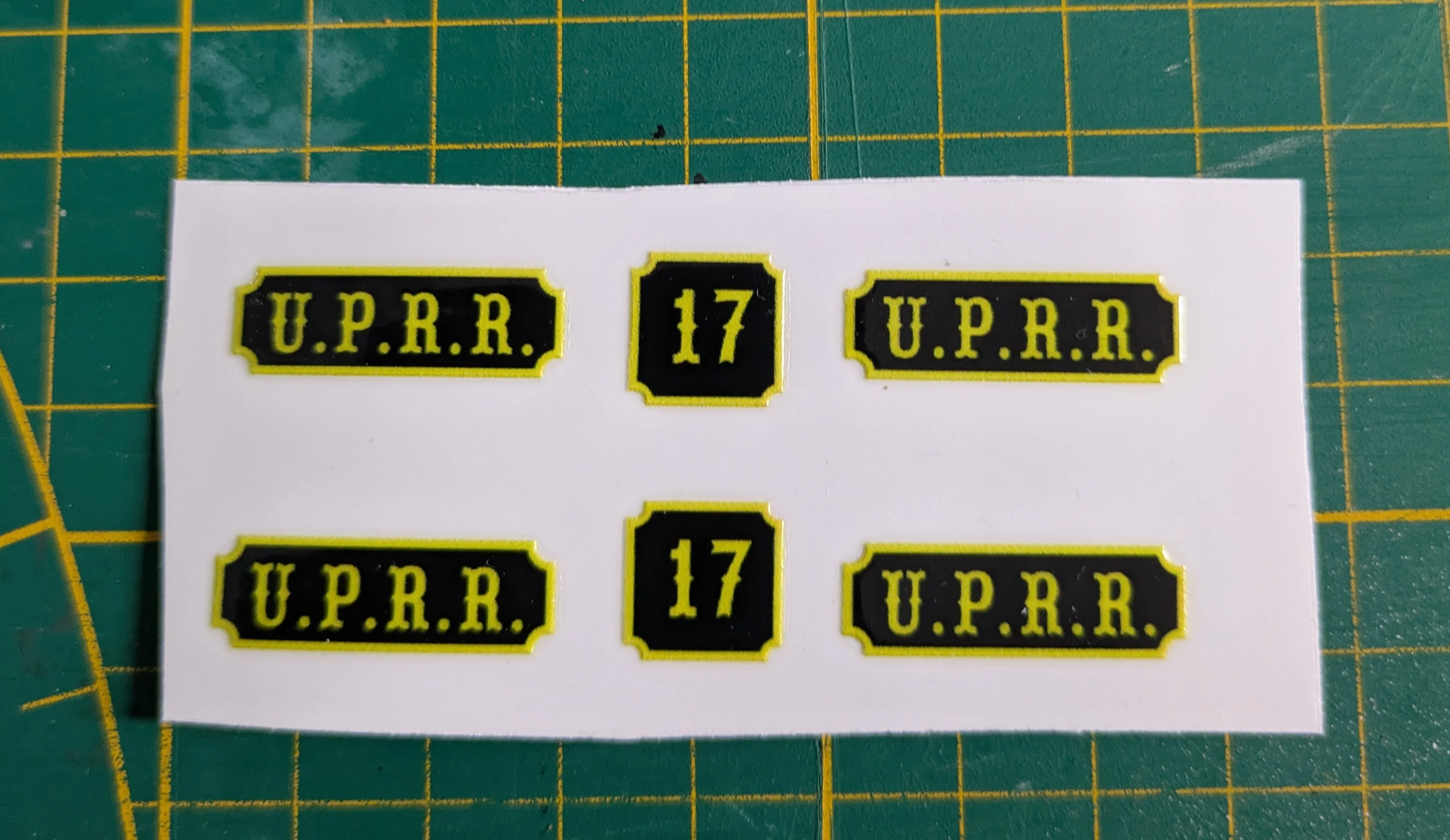 Custom Playmobil Décalcomanie adhésive - train 3958 - UPRR N 17