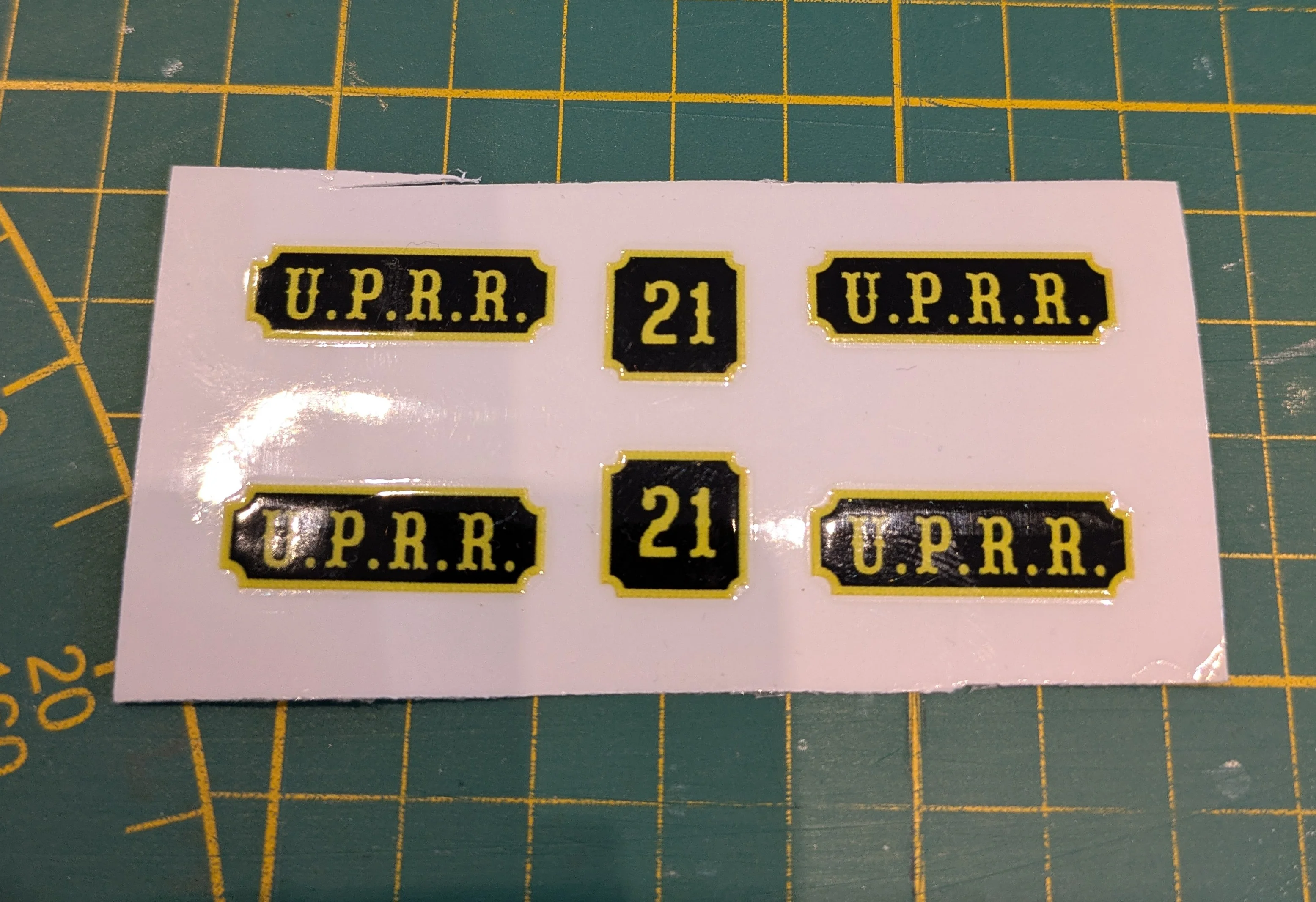 Custom Playmobil Décalcomanie adhésive - train 3958 - UPRR N 21