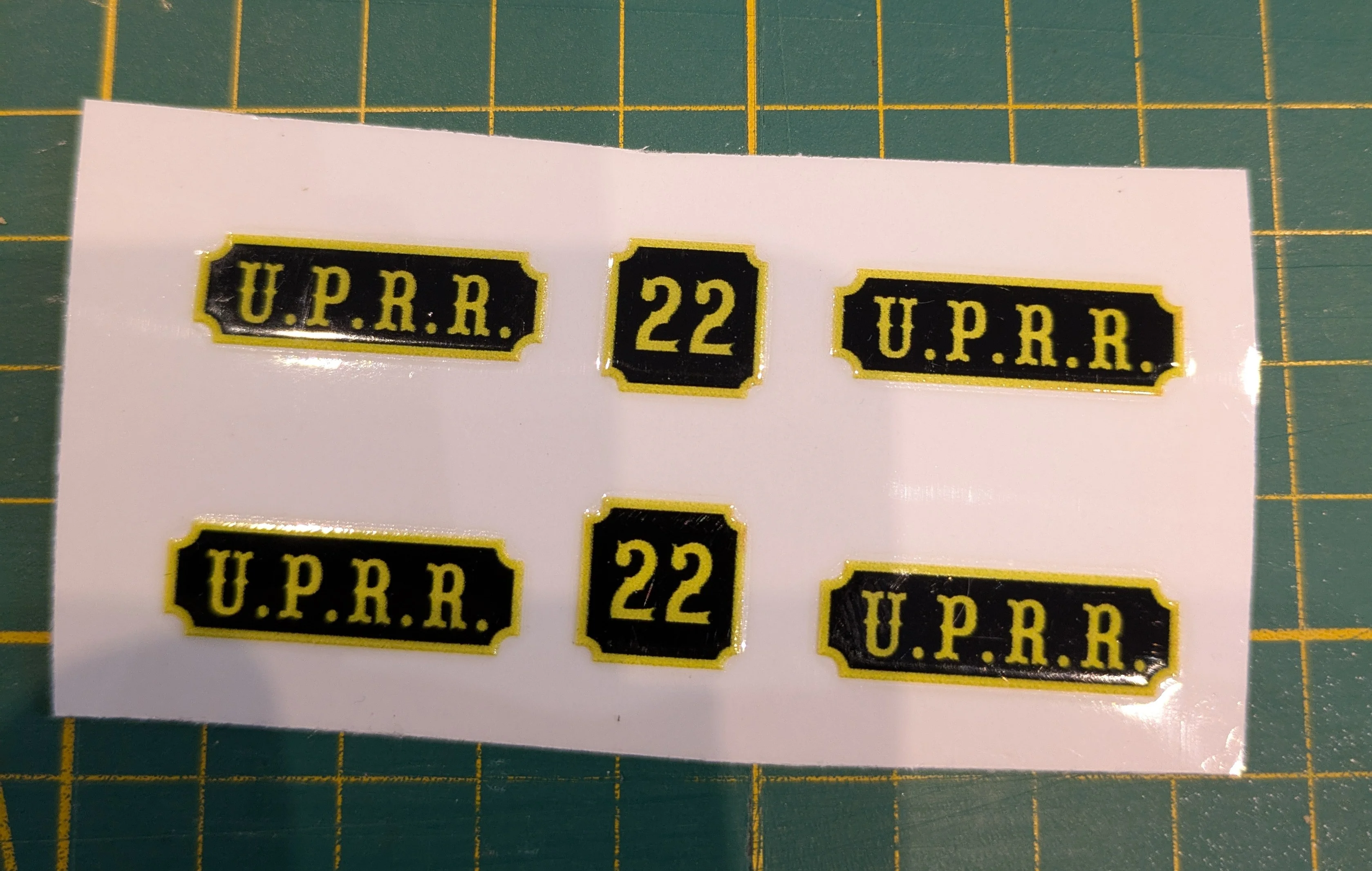 Custom Playmobil Décalcomanie adhésive - train 3958 - UPRR N 22