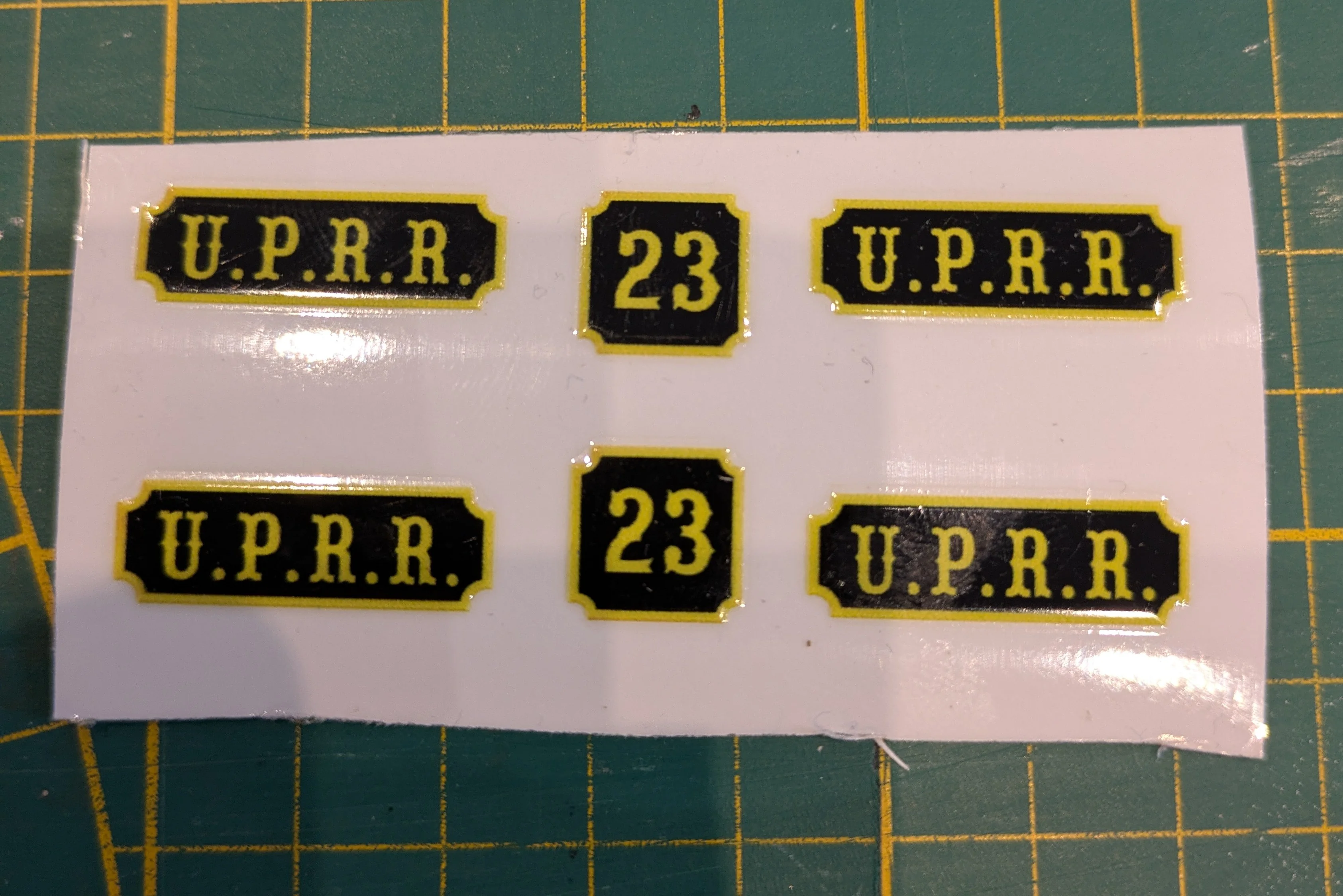 Custom Playmobil Décalcomanie adhésive - train 3958 - UPRR N 23