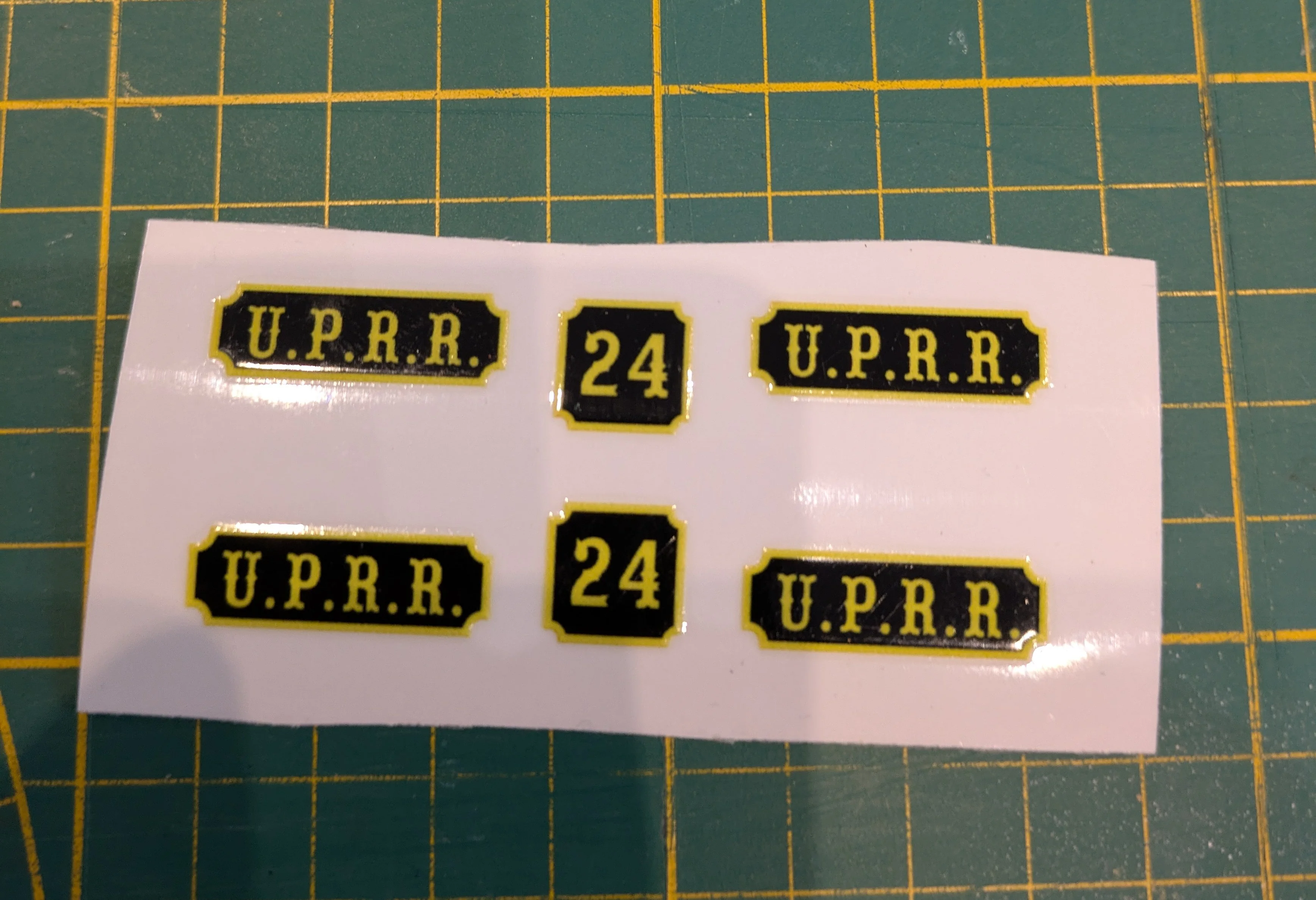 Custom Playmobil Décalcomanie adhésive - train 3958 - UPRR N 24