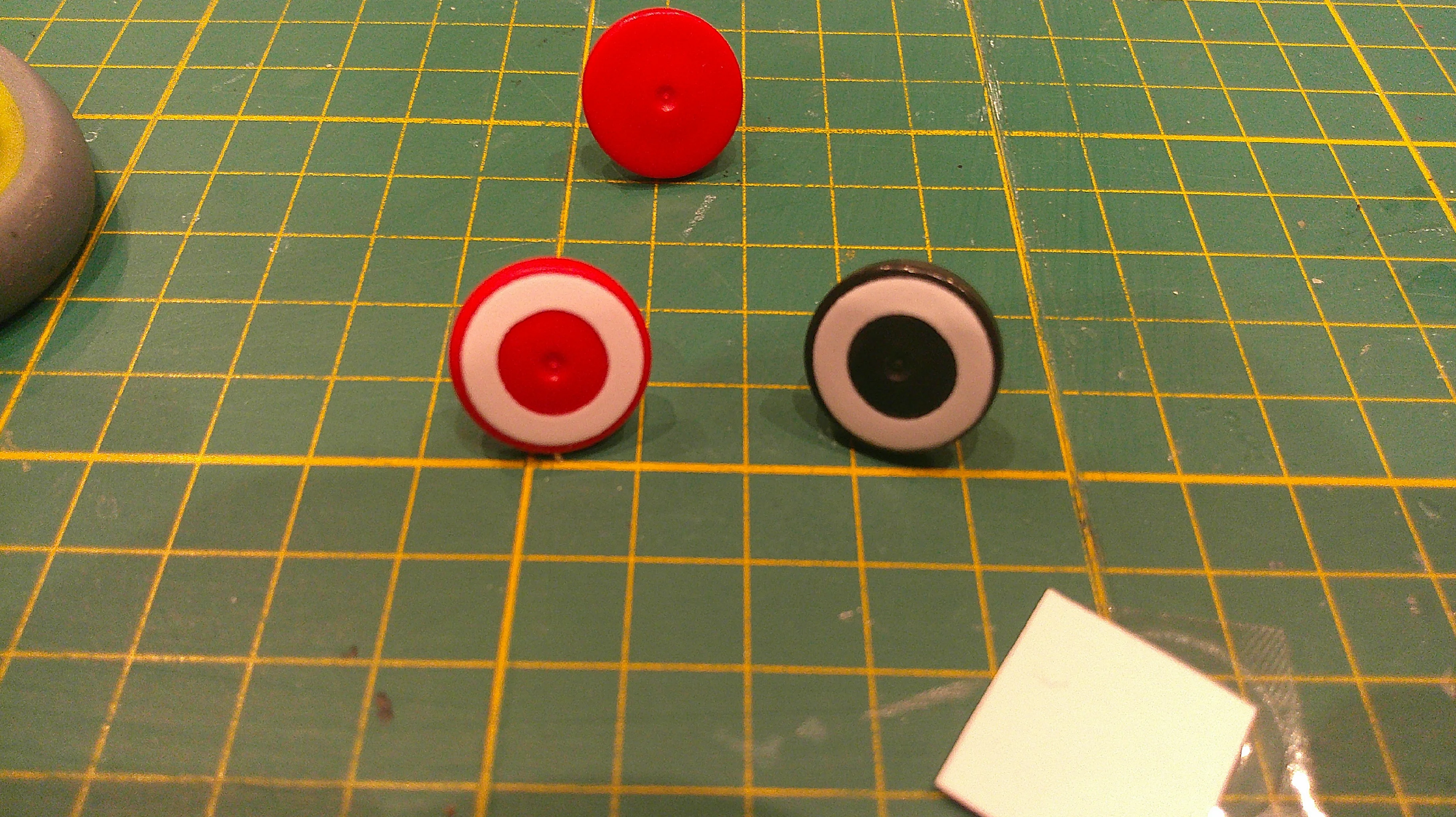 Custom train Playmobil Décalcomanie adhésive - 4 rond blanc tampons locomotive