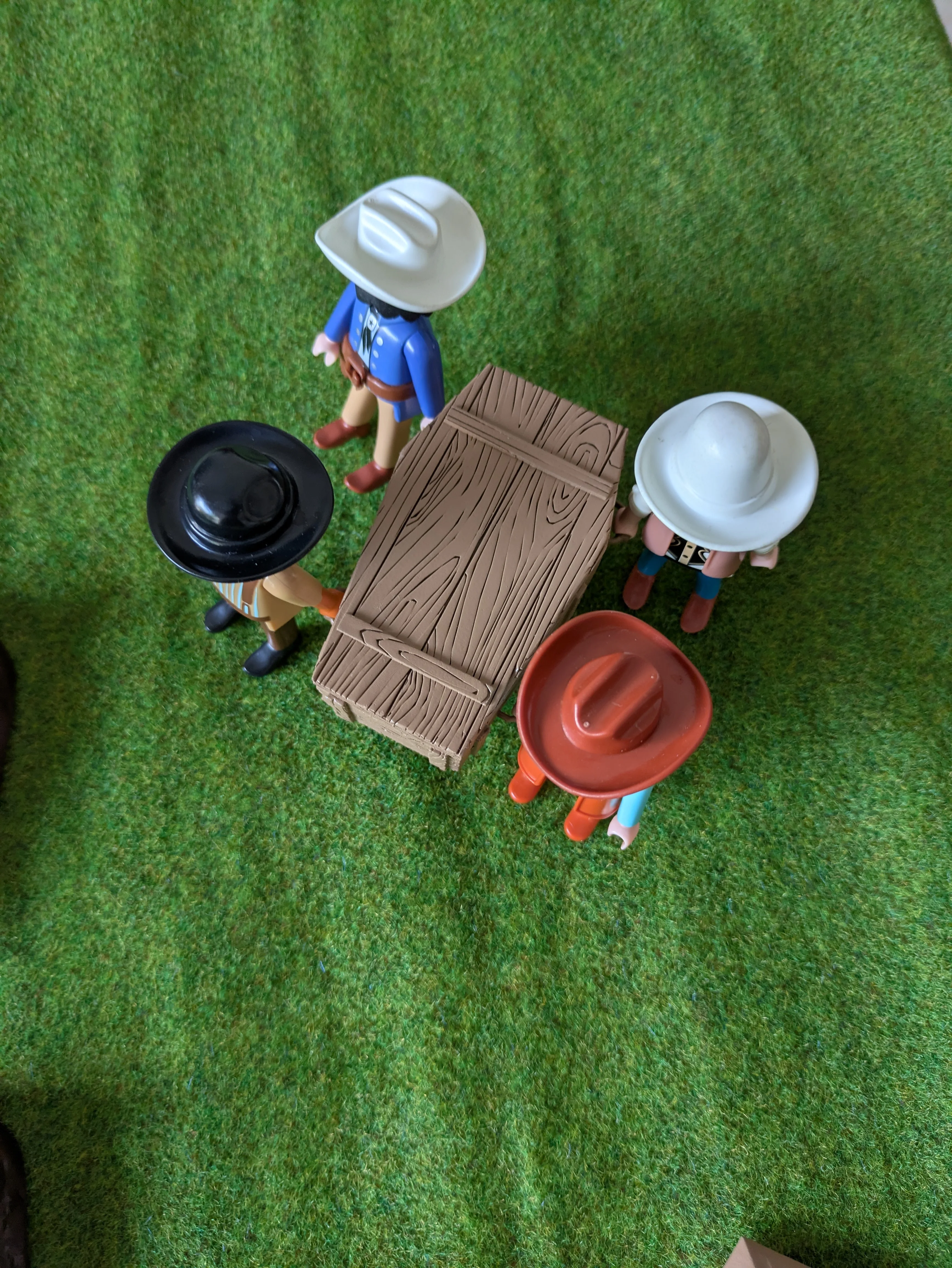Custom western compatible Playmobil en 3D - 1 cercueil diorama N 02 déjà peint