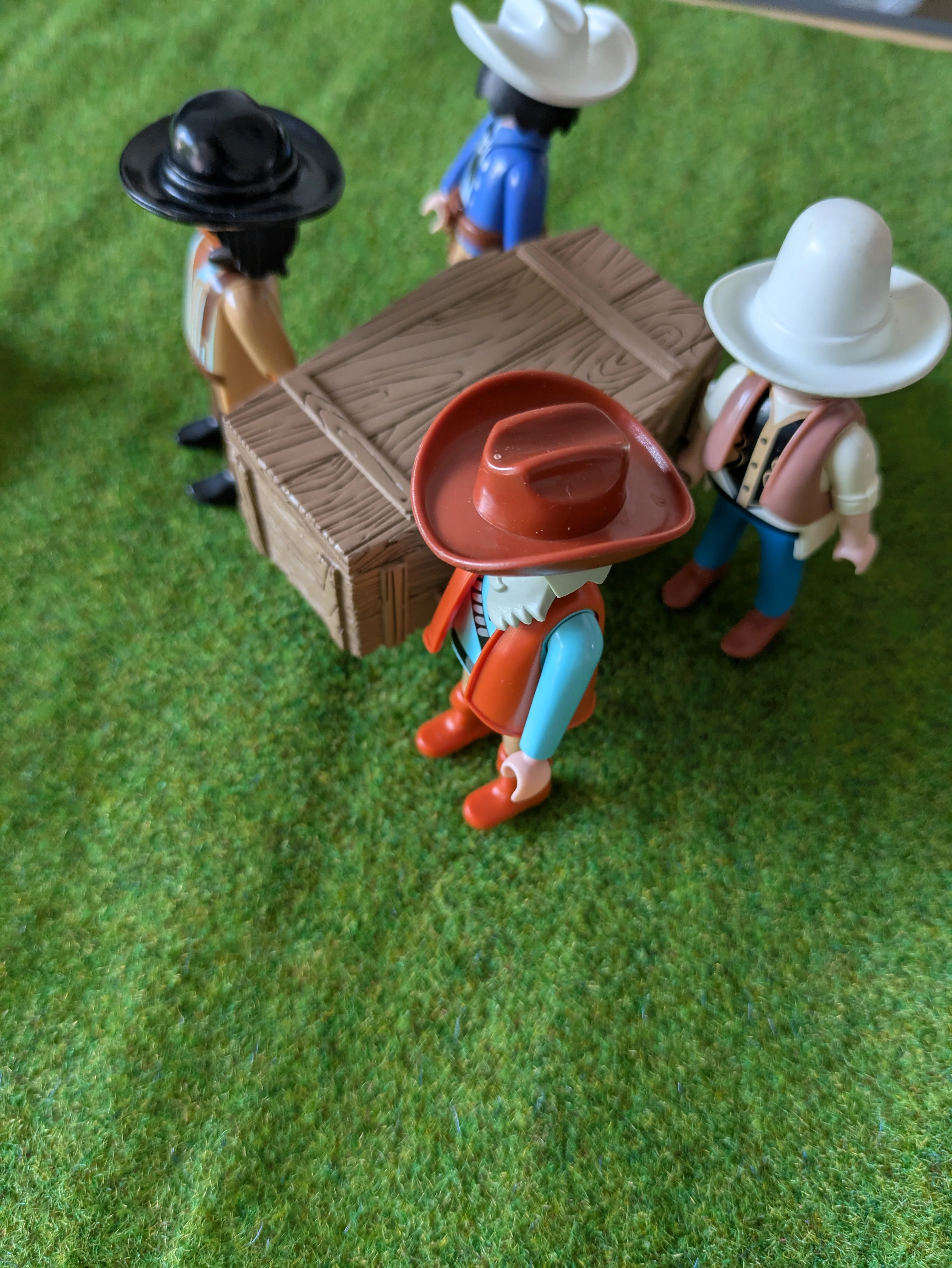 Custom western compatible Playmobil en 3D - 1 cercueil diorama N 02 déjà peint