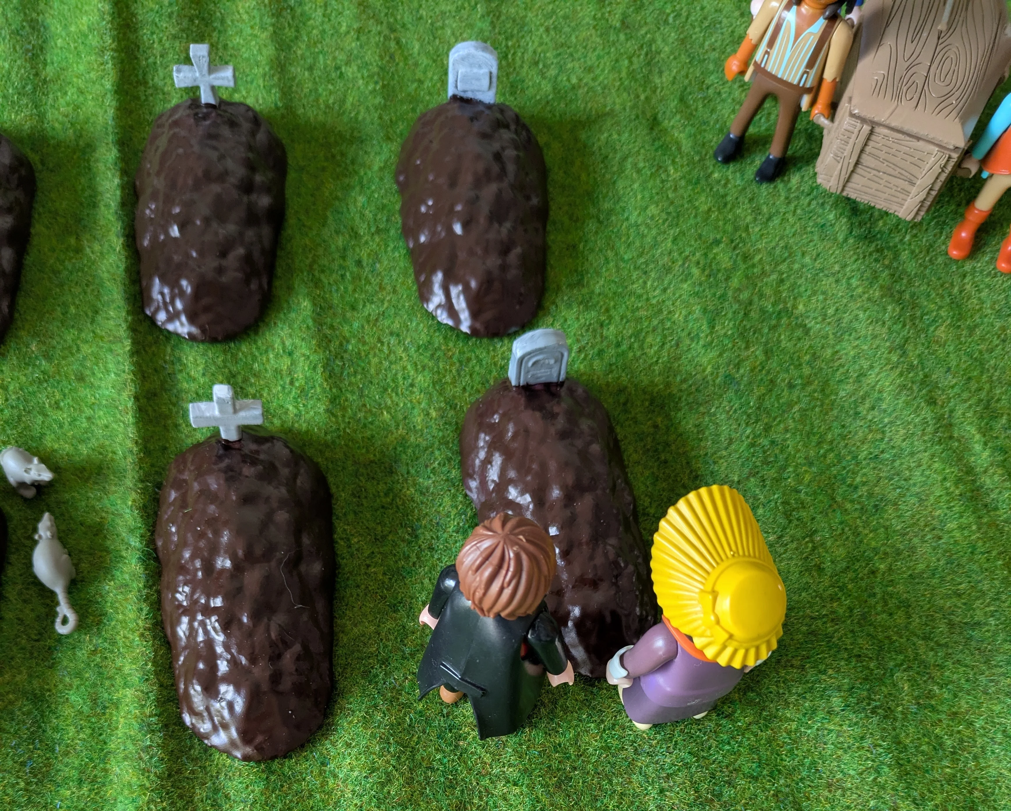 Custom western compatible Playmobil en 3D - 1 tombe diorama N 05