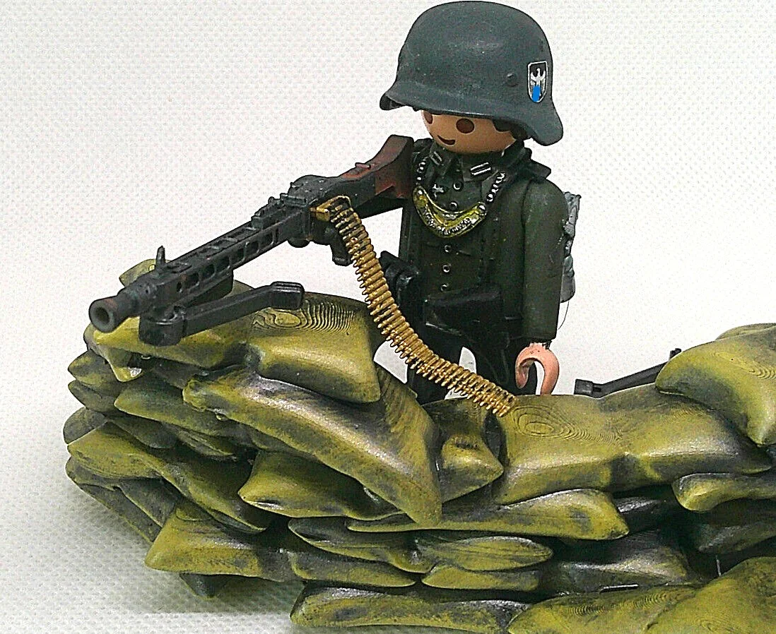 custom WW2 Playmobil (thème historique 1939-1945) - 1 MG 42 Allemand à peindre