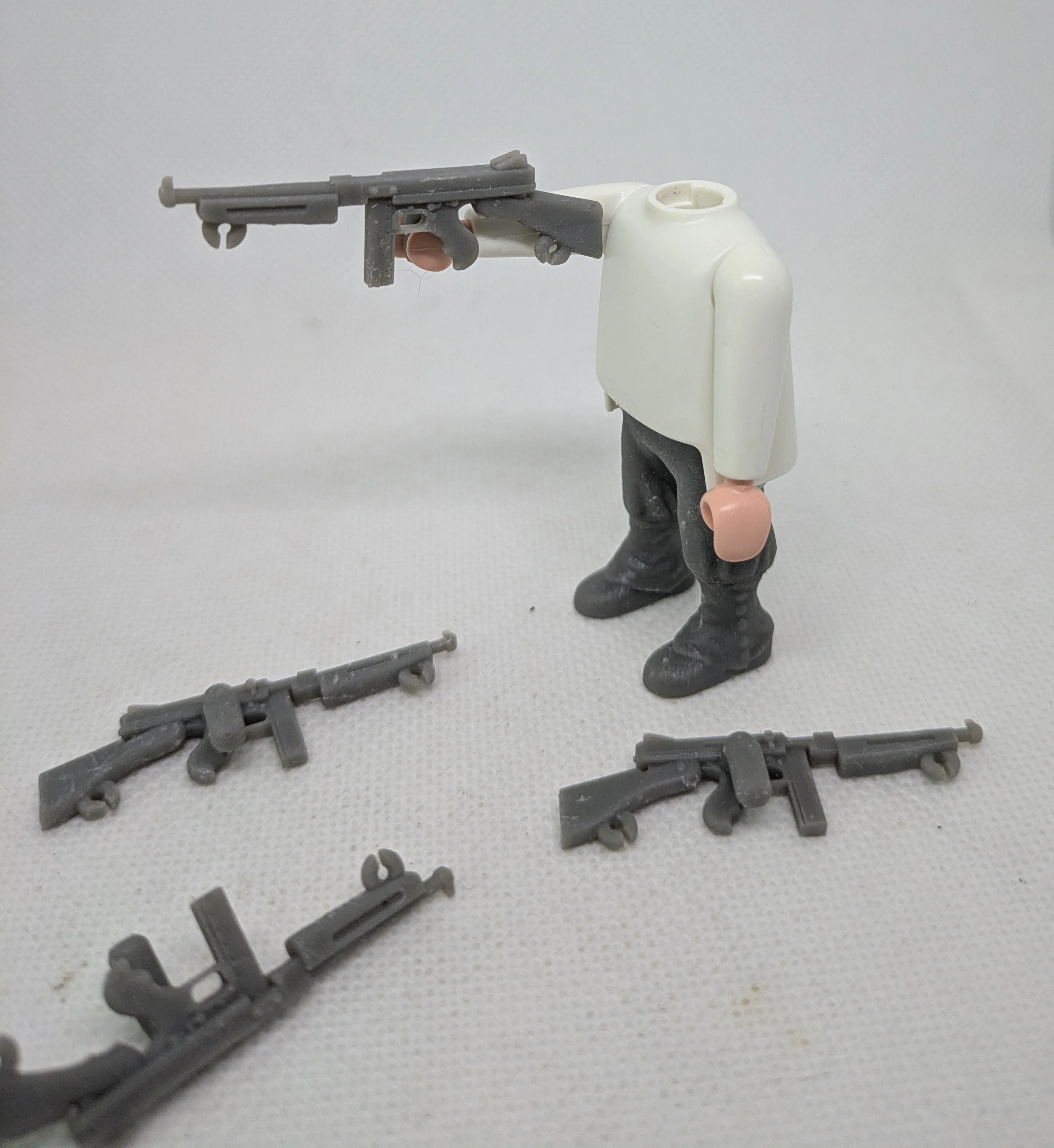 custom WW2 Playmobil (thème historique 1939-1945) - 4 fusils Thompson Américain