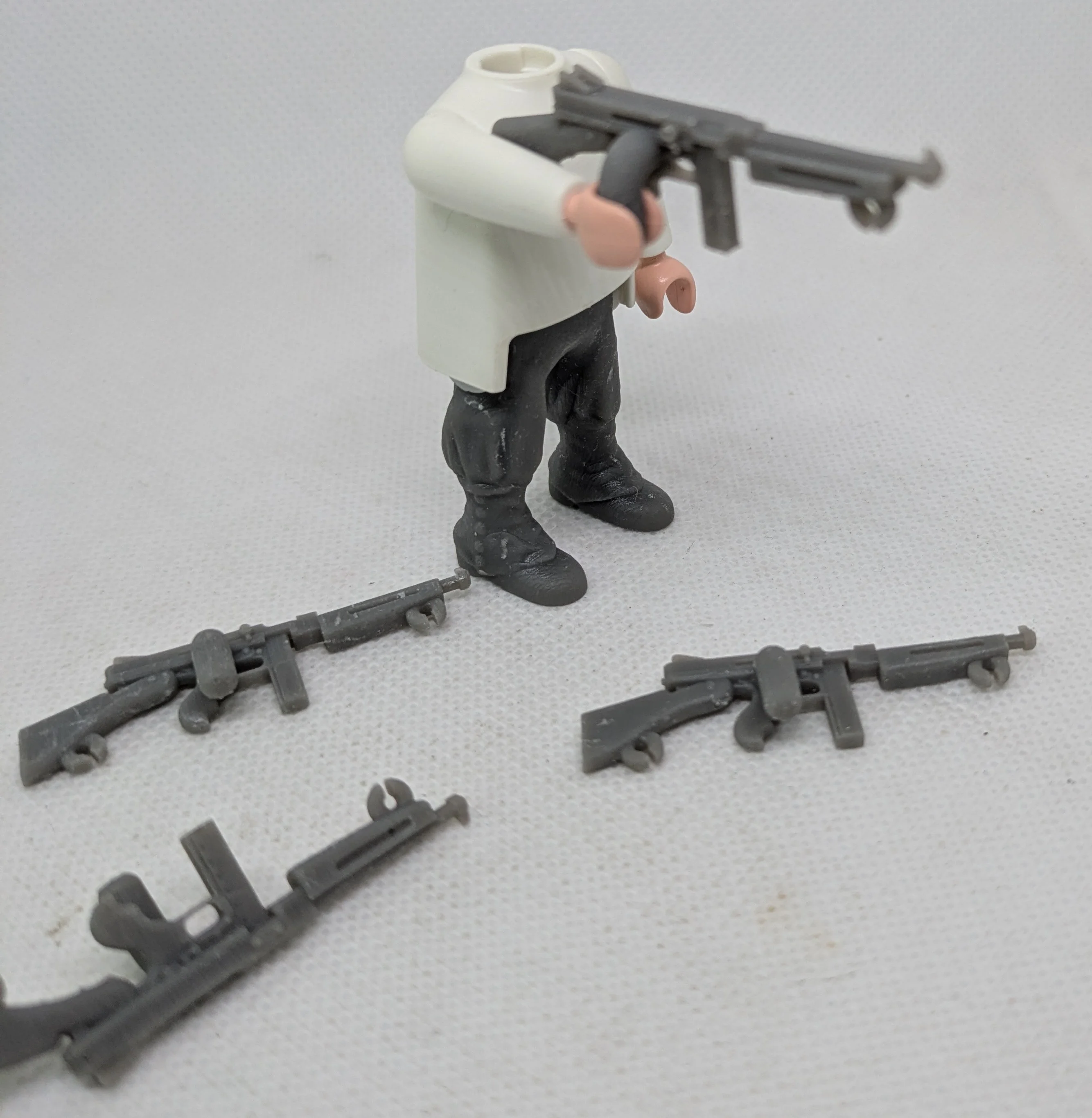 custom WW2 Playmobil (thème historique 1939-1945) - 4 fusils Thompson Américain