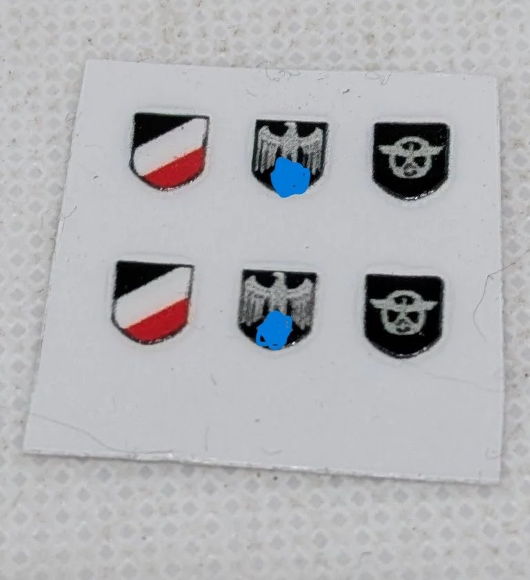 custom WW2 Playmobil (thème historique 39-45) - 2 casque + décalcomanie Allemand