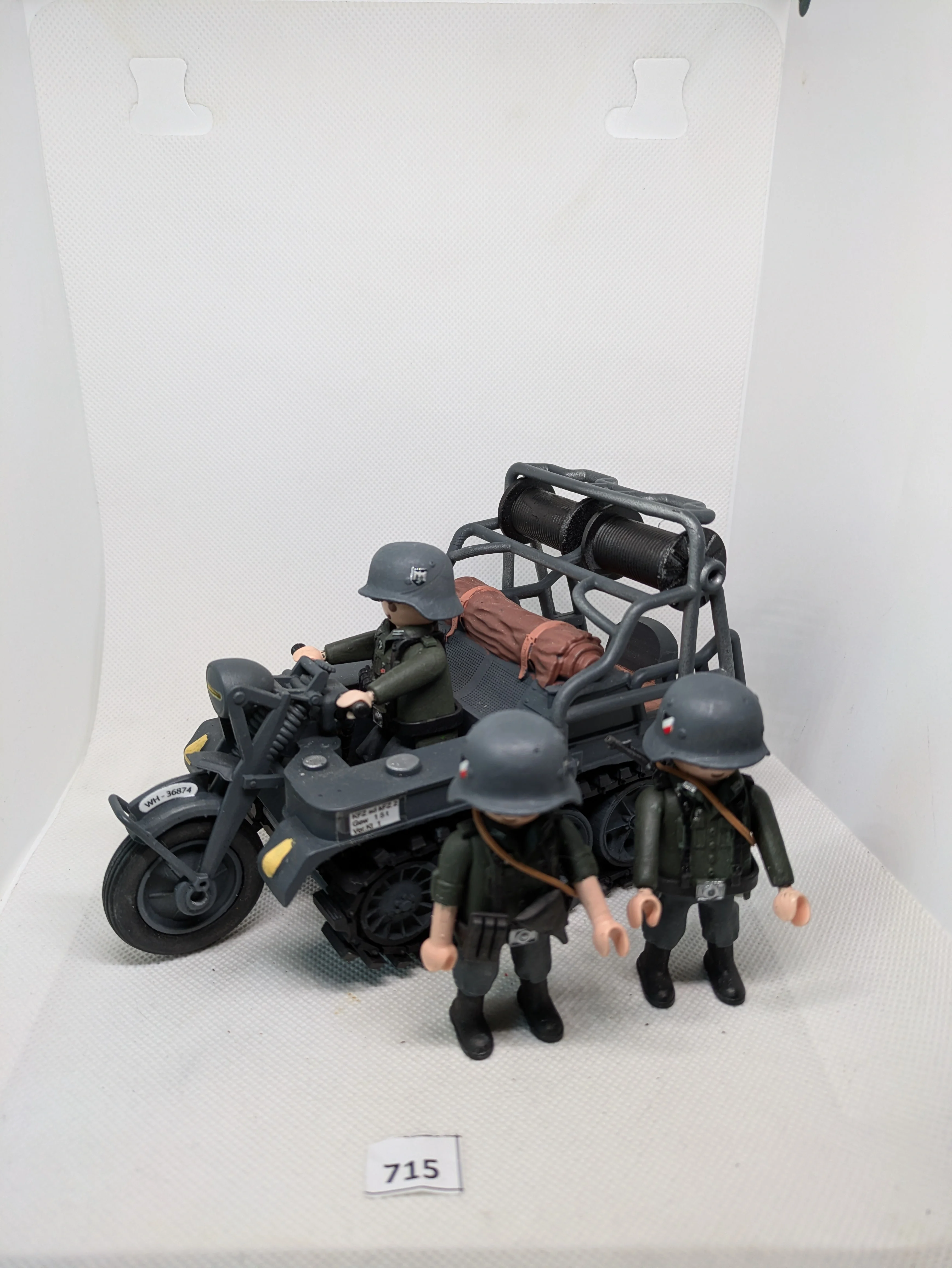 Accessoires playmobil WW2 avec 3 soldats - Kettenkrad N°715