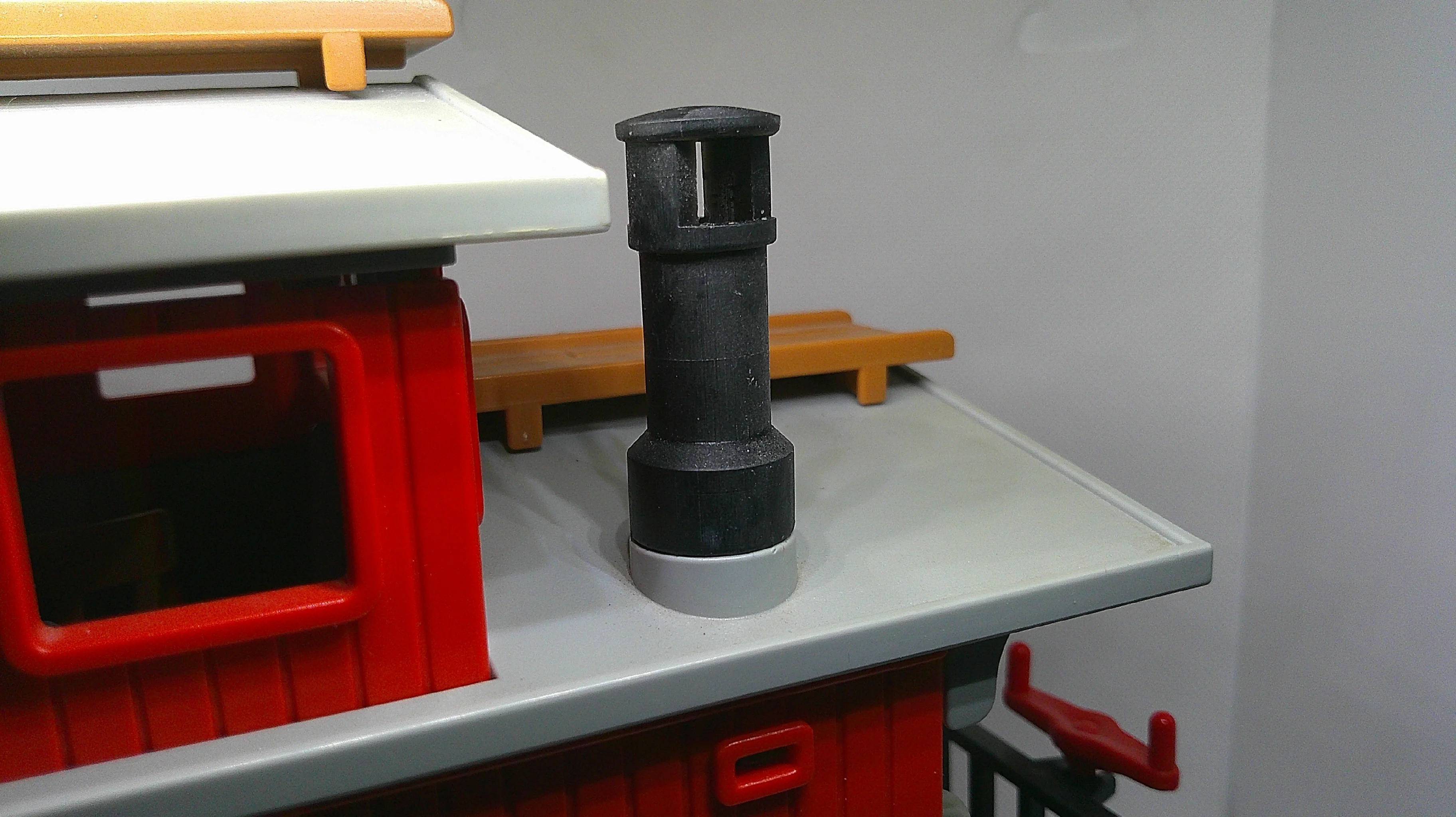 Custom compatible Playmobil train 3D - wagon 4123 - 1 cheminée à peindre