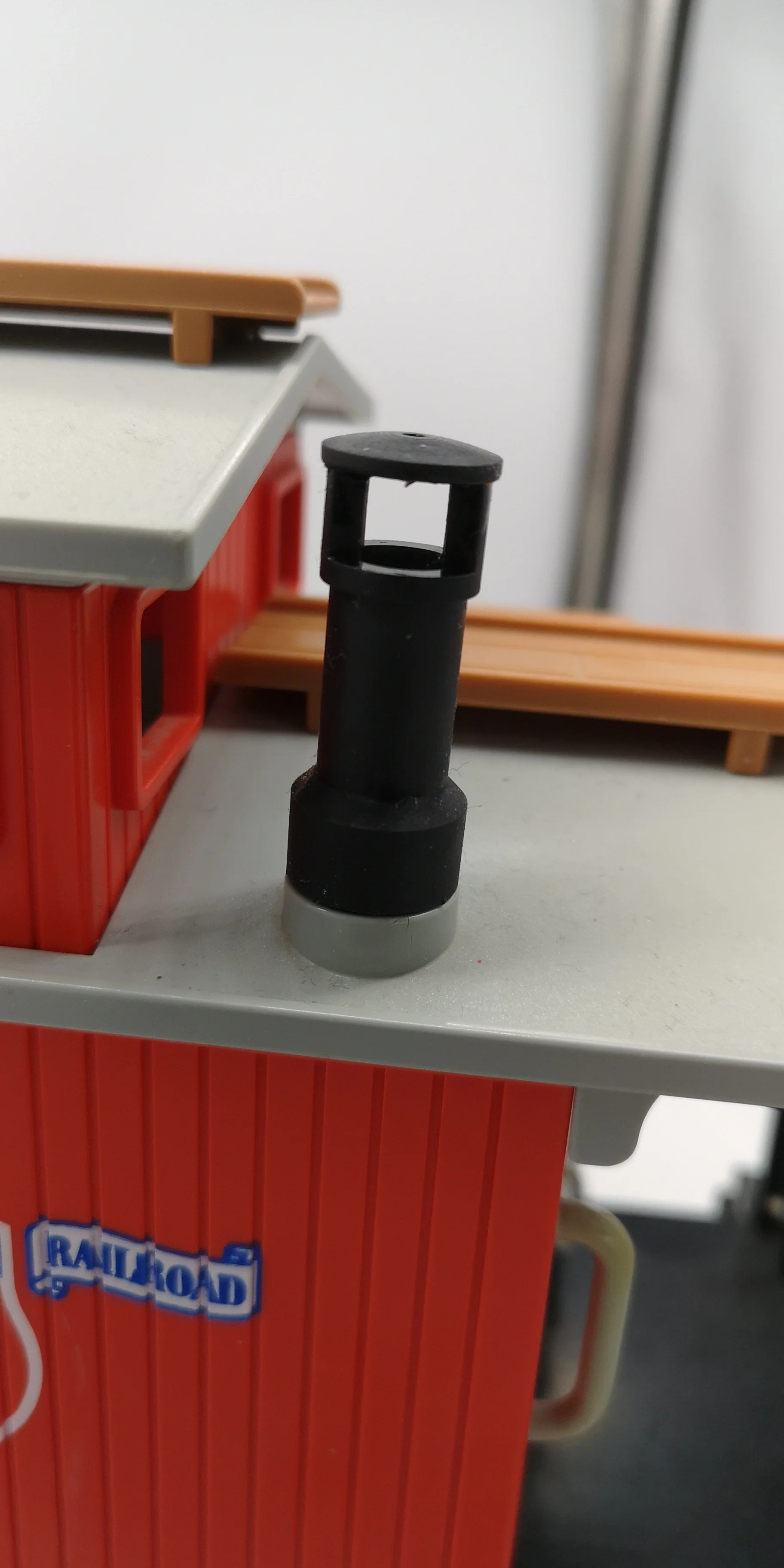 Custom compatible Playmobil train 3D - wagon 4123 - 1 cheminée à peindre